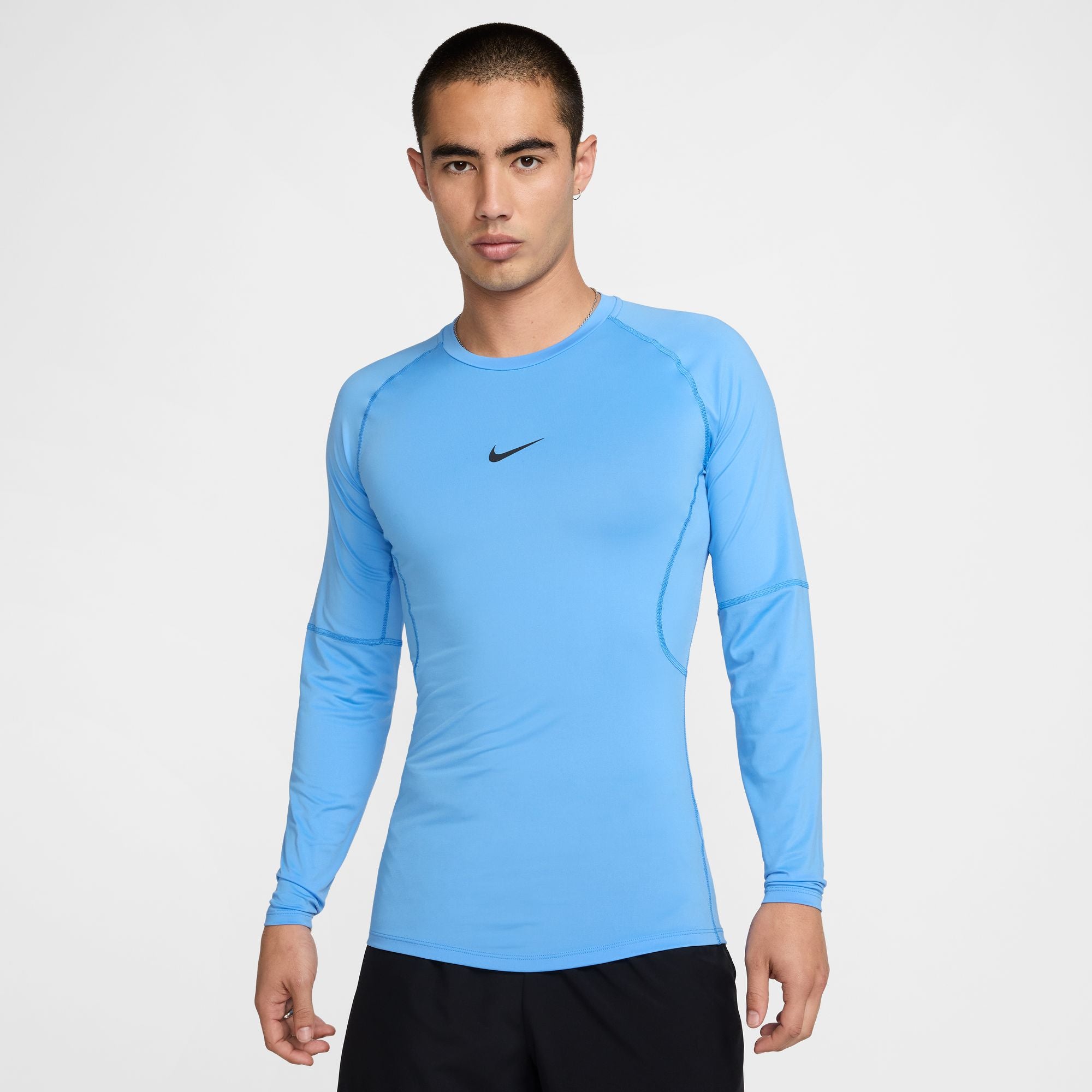 Nike Pro Dri-FIT Men's Long Sleeve Workout Shirt - Moisture Wicking, Breathable & Comfortable for Running, Gym & Training