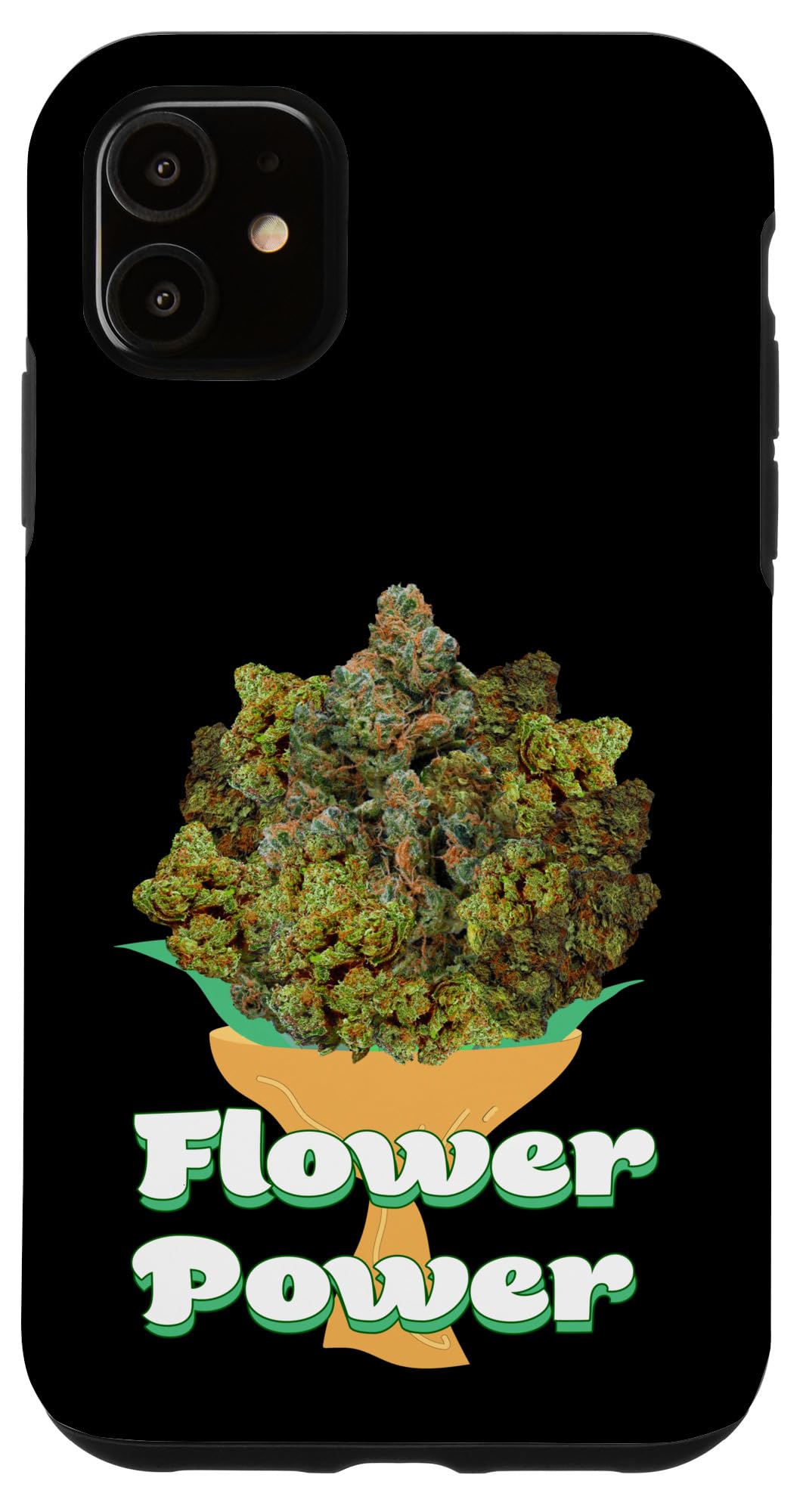 iPhone 11 Case with Flower Power Design - Mary Jane Cannabis Leaf Pattern - Protective Phone Cover for Weed & CBD Enthusiasts - Perfect for Stoner Lifestyle & 420 Celebrations