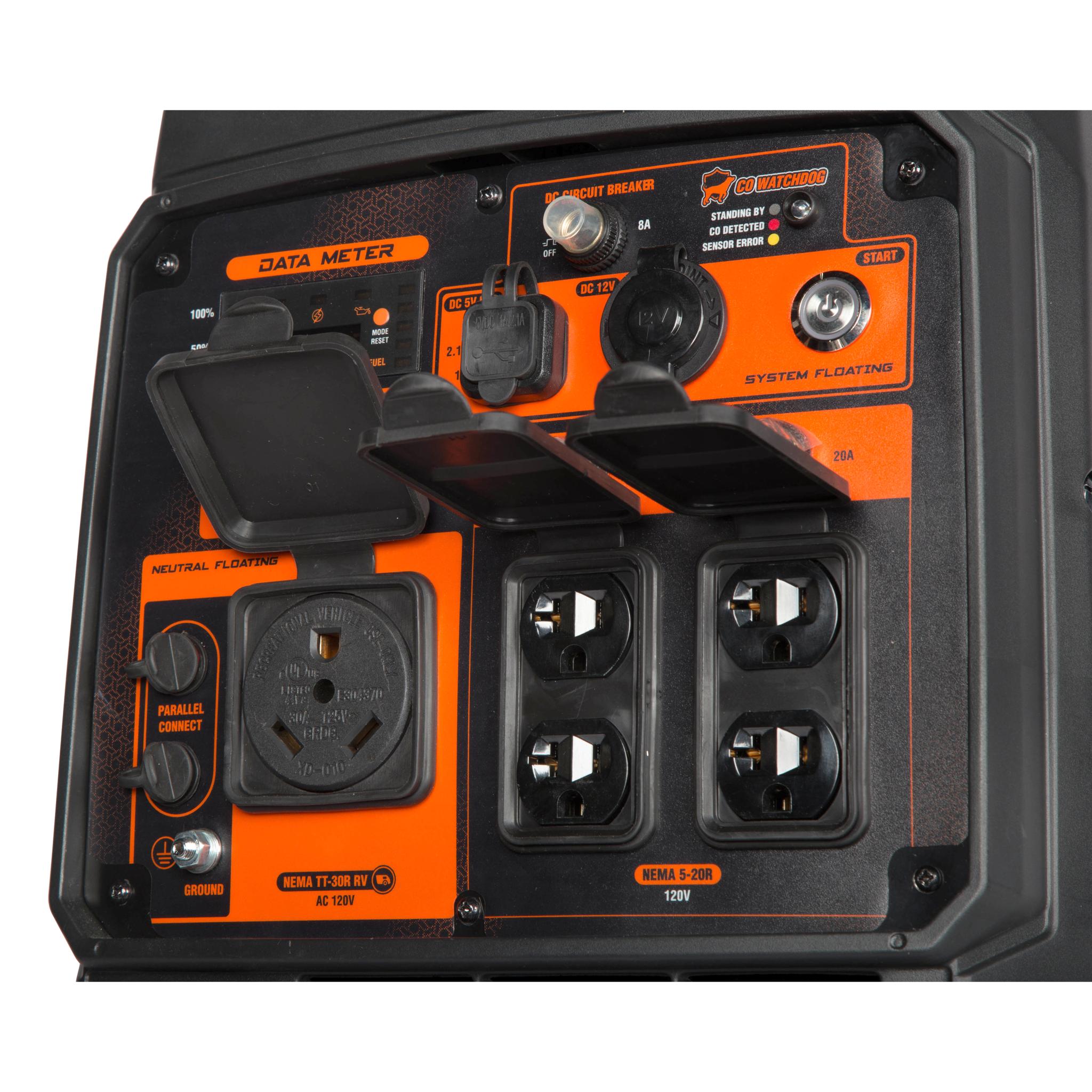 WEN DF480iX 4800W Dual Fuel Portable Inverter Generator - Quiet, Lightweight, RV Ready with Electric Start, Fuel Shut Off & CO Watchdog - Perfect for Camping, Emergency Power, and Outdoor Activities