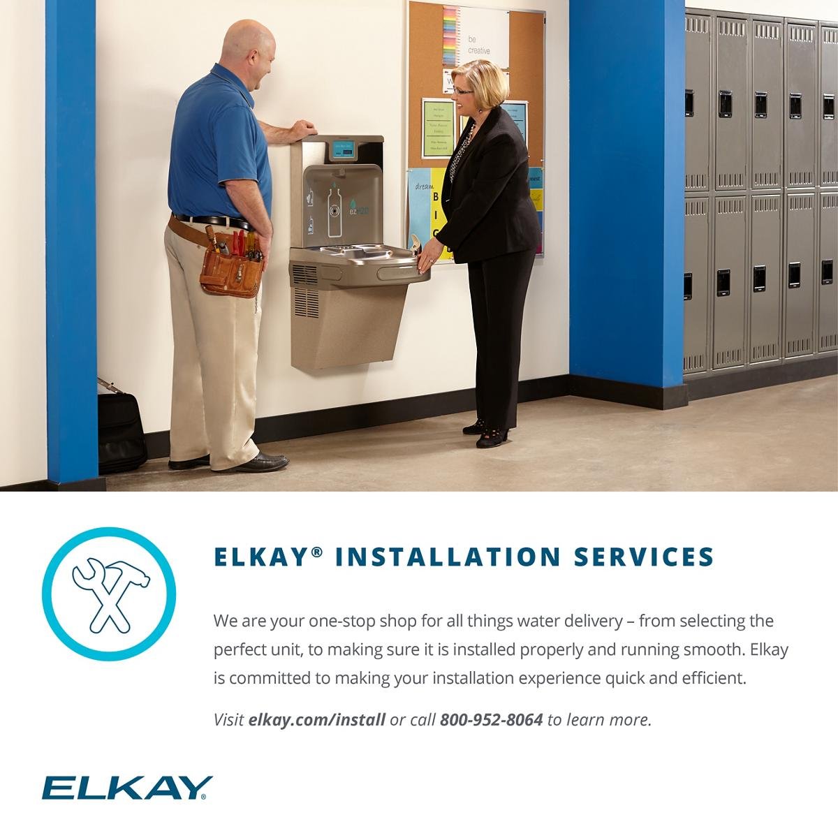 Elkay ADA Compliant Wall Mount Stainless Steel Water Cooler - Non-Filtered, Non-Refrigerated Drinking Fountain for Schools, Gyms & Public Spaces