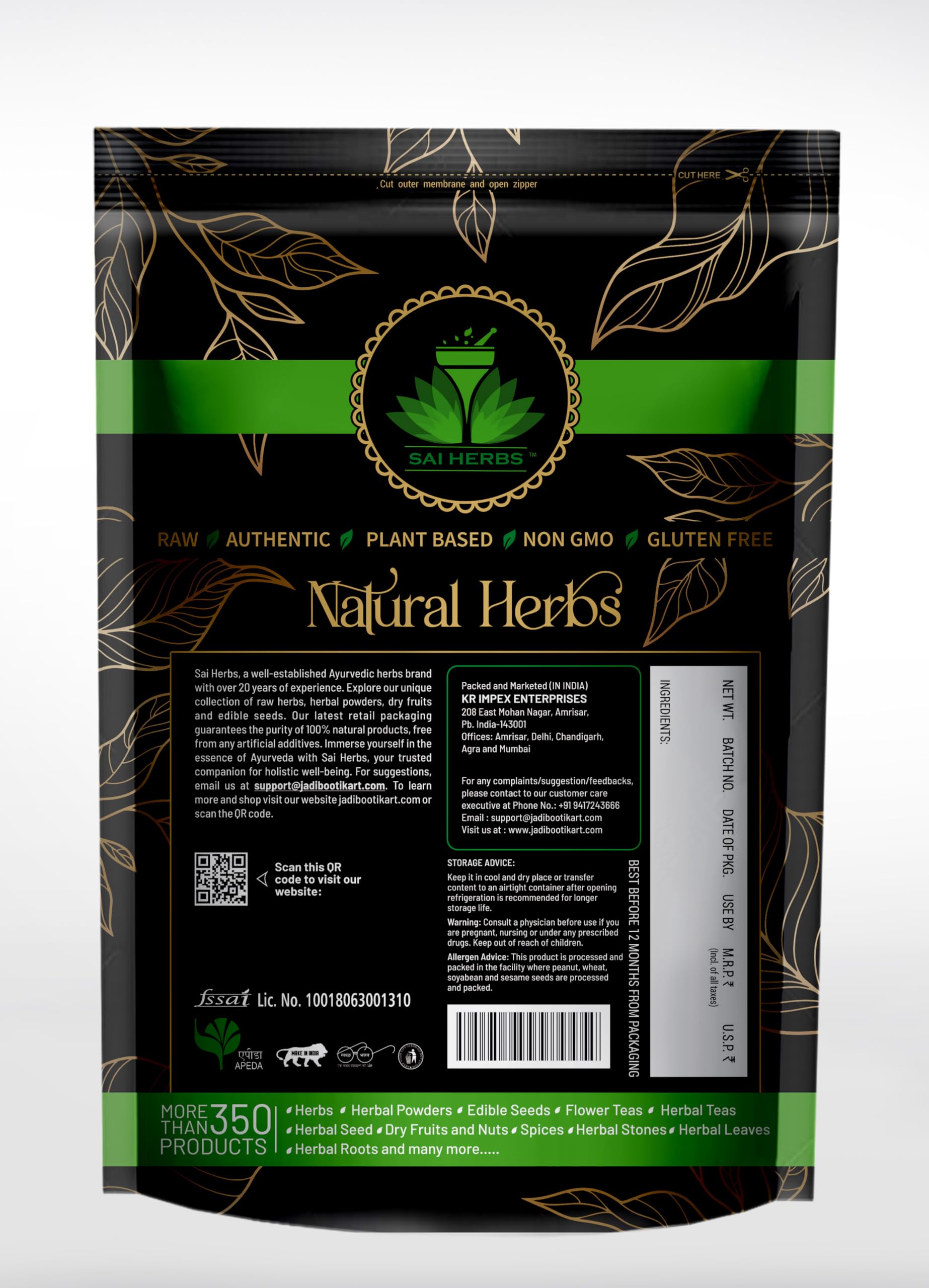 Pure & Natural SAI HERBS Afsanteen Powder (Artemisia Absinthium/Wormwood Powder) - 50g | Herbal Supplement for Digestive Support & Wellness | Perfect for Tea, Tinctures & Natural Remedies