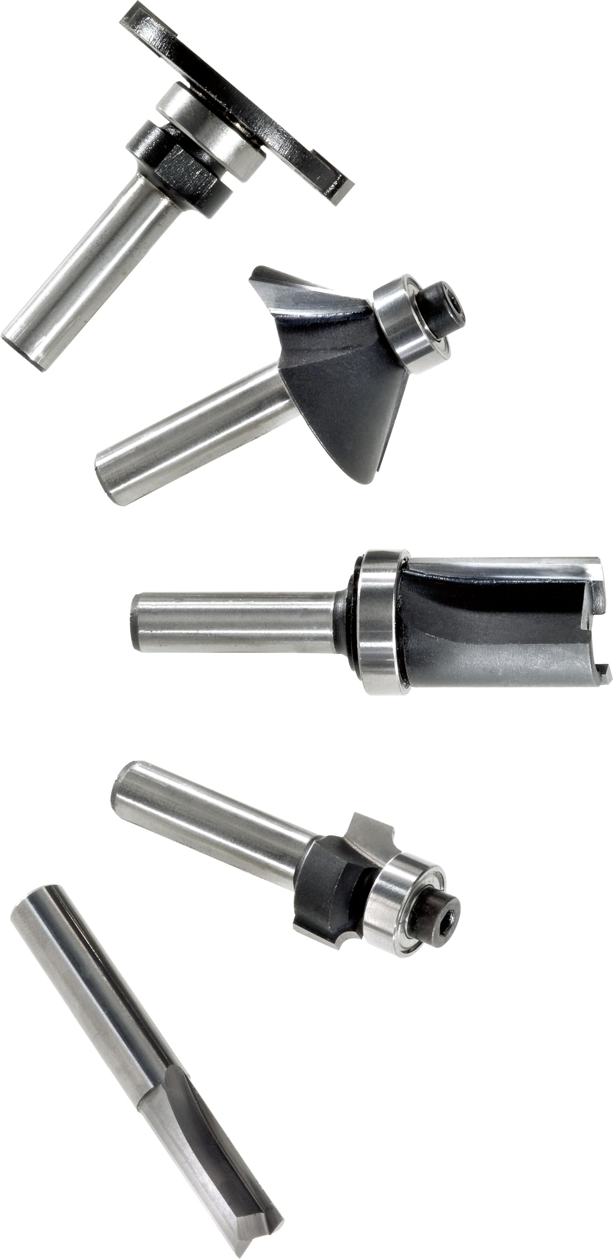 Festool 498979 Router Bit Set - 8-Piece Mixed HW S8 for Woodworking & DIY Projects | Perfect for Cabinet Making, Furniture Building & Crafting