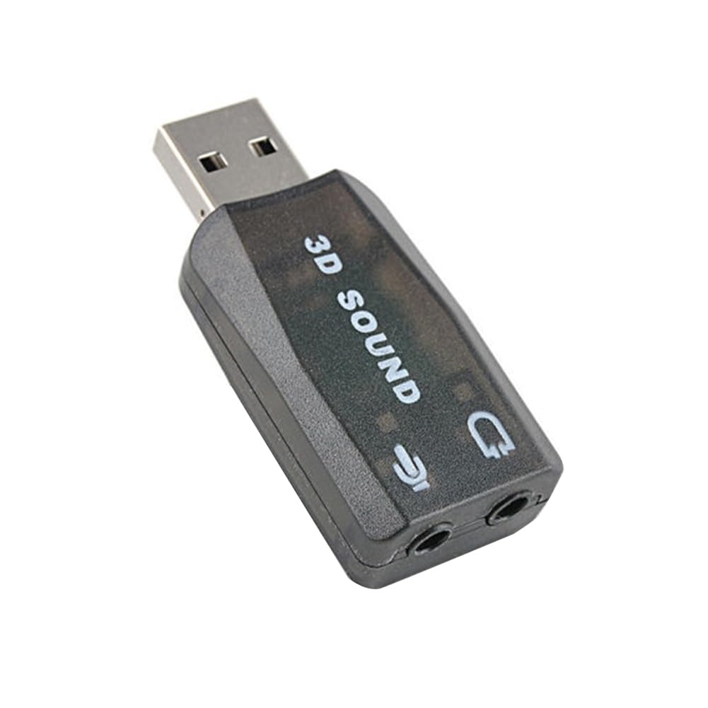Suoumwa USB to 3.5mm Audio Adapter - External Sound Card for Windows 7/8/10, Android, Laptops, Speakers & Headphones - Brown | Portable Audio Converter for Home Office, Gaming & Music Streaming