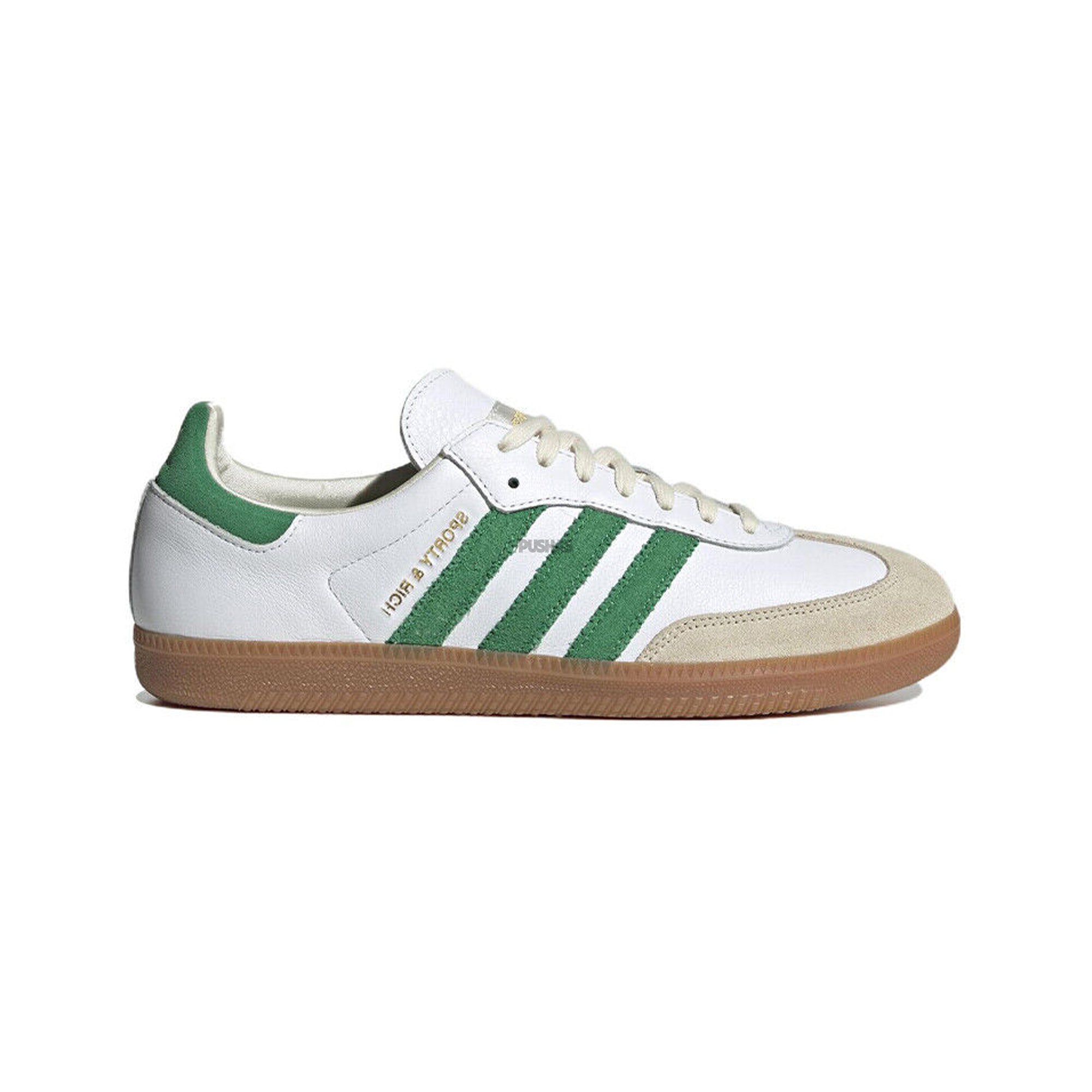 Adidas Samba OG x Sporty & Rich Sneakers - White Green Colorway (2022) | Classic Retro Running Shoes for Men & Women | Perfect for Casual Wear, Street Style & Gym Training