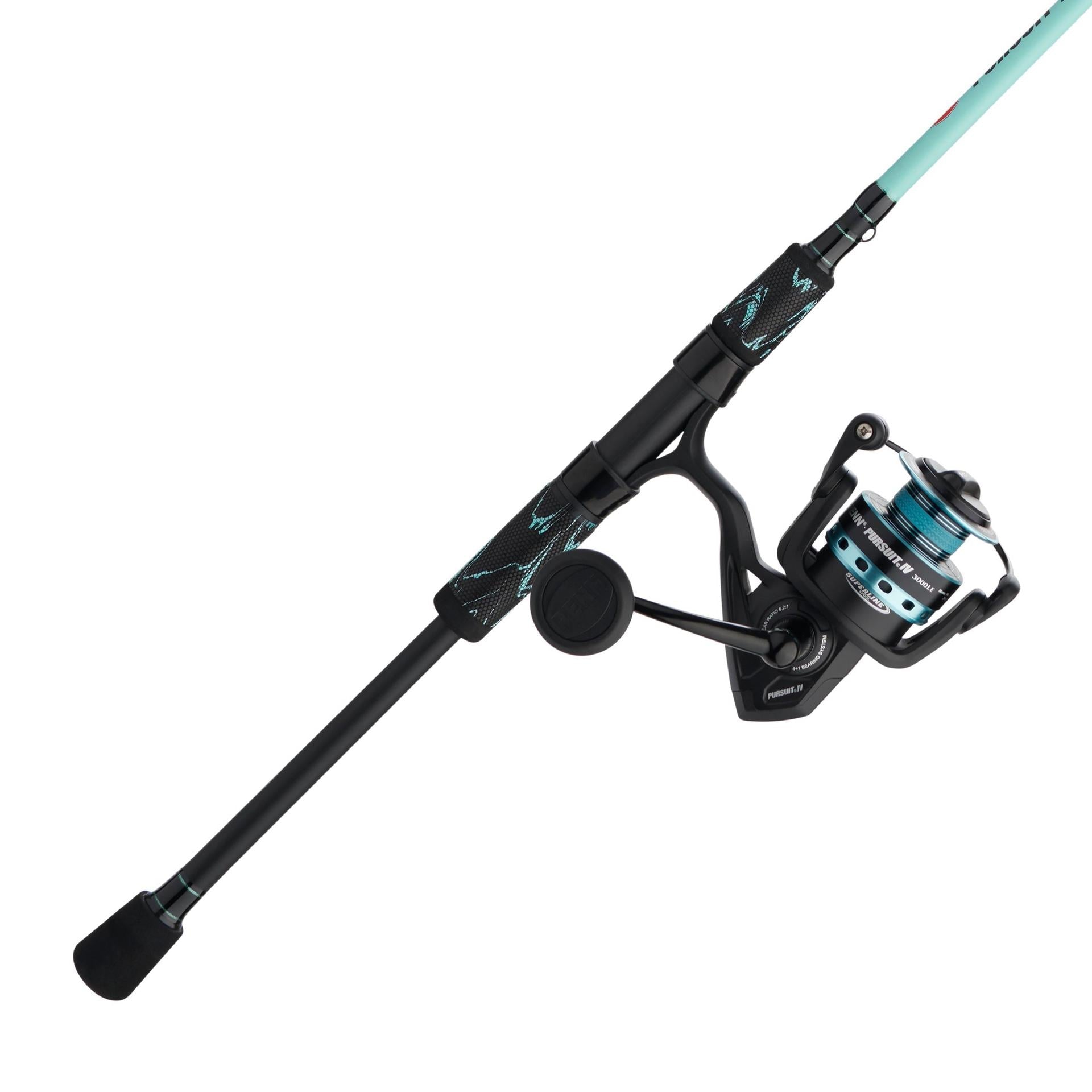 Pursuit® IV LE Spinning Rod and Reel Combo - Lightweight Fishing Gear for Freshwater & Saltwater Anglers - Perfect for Shore Fishing, Boat Fishing, and Tournament Use