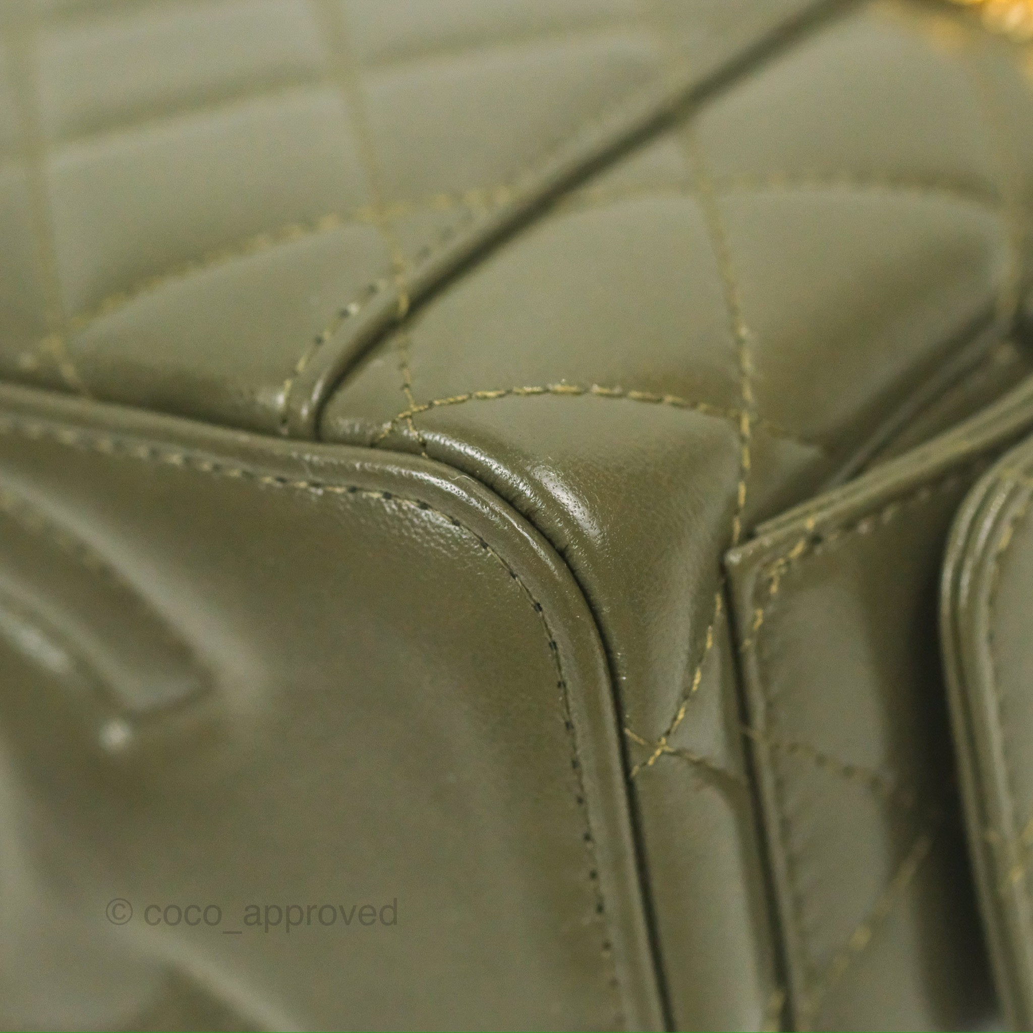 Chanel 22K Khaki Green Lambskin Cargo Pocket Top Handle Vanity Bag with Chain - Luxury Crossbody Purse for Women, Perfect for Date Night & Evening Events