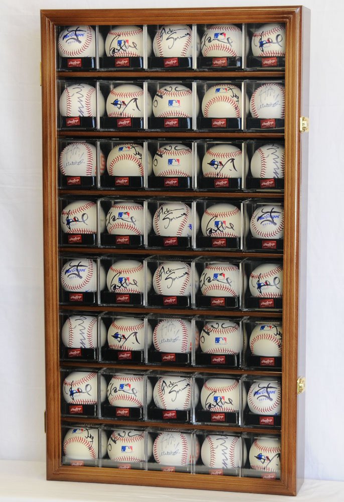 40 Acrylic Baseball Display Case with UV Protection - Wall Mount or Tabletop Showcase for Collectibles, Memorabilia & Sports Decor