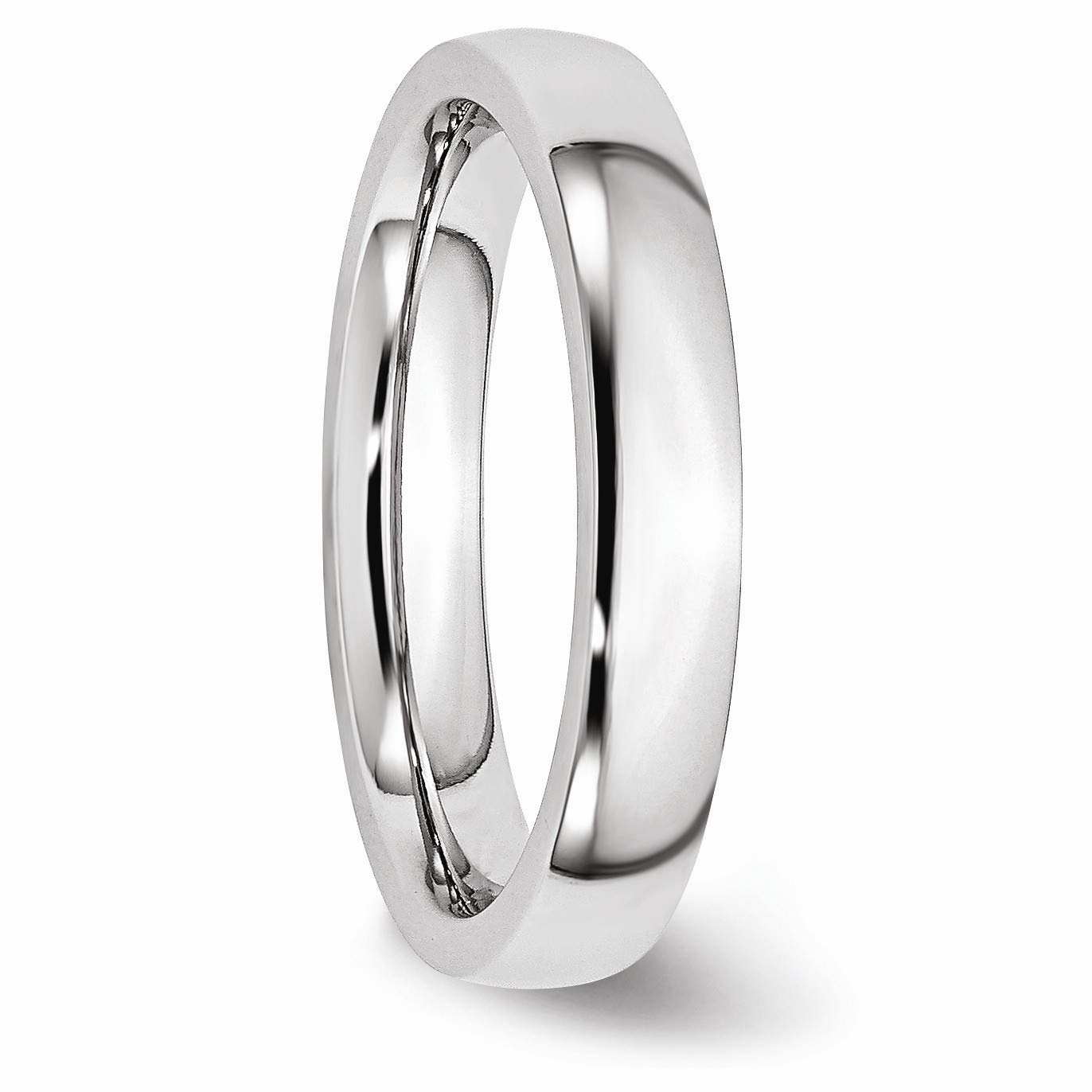 4mm Cobalt Polished Domed Wedding Band for Men - Black Bow Design