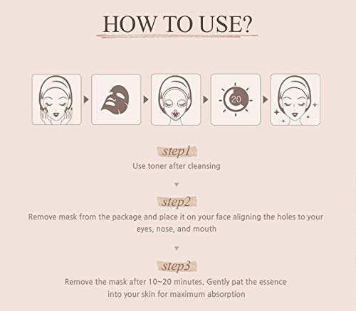 Korean Collagen Essence Celery Facial Mask 1.01 fl.oz (10 Sheets) - Hydrating & Detoxifying Face Mask for Sensitive & Dry Skin - Perfect for Daily Skincare Routine, Spa Night, and Travel Skincare Essentials