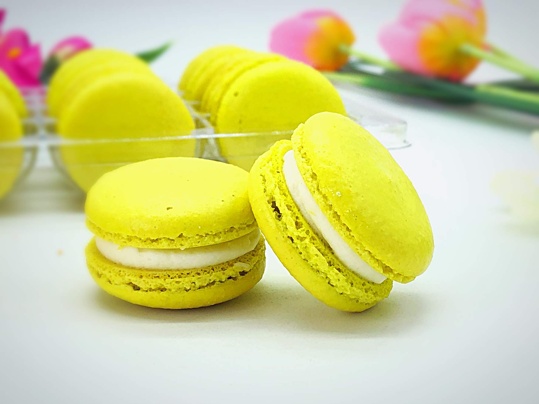 12 Pack Gluten Free French Macarons | Tropical Flavor Assortment | Perfect for Parties, Gifts & Dessert Tables