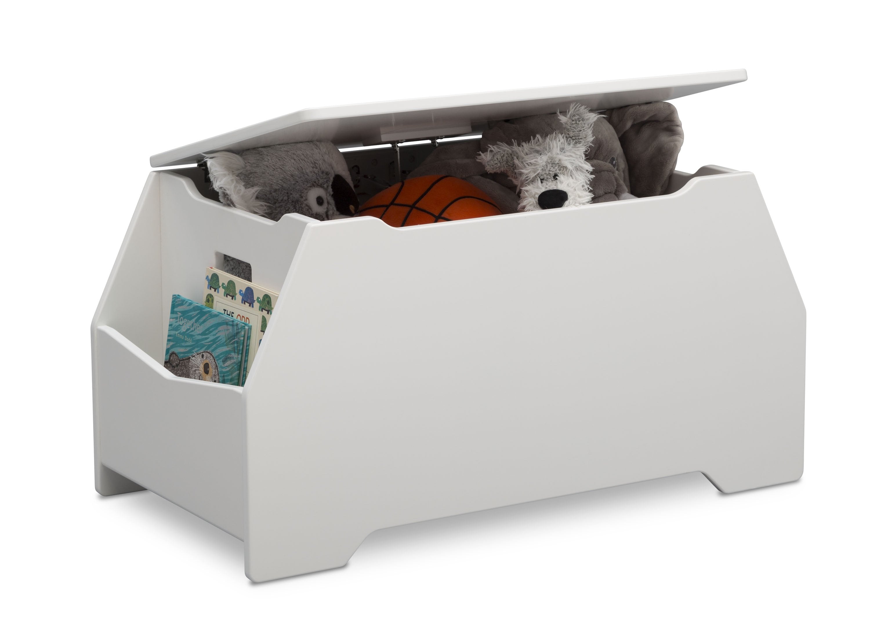 Signature Wooden Toy Box with Book Storage - Kids' Room Organization & Nursery Decor for Toys, Books & Playtime Essentials