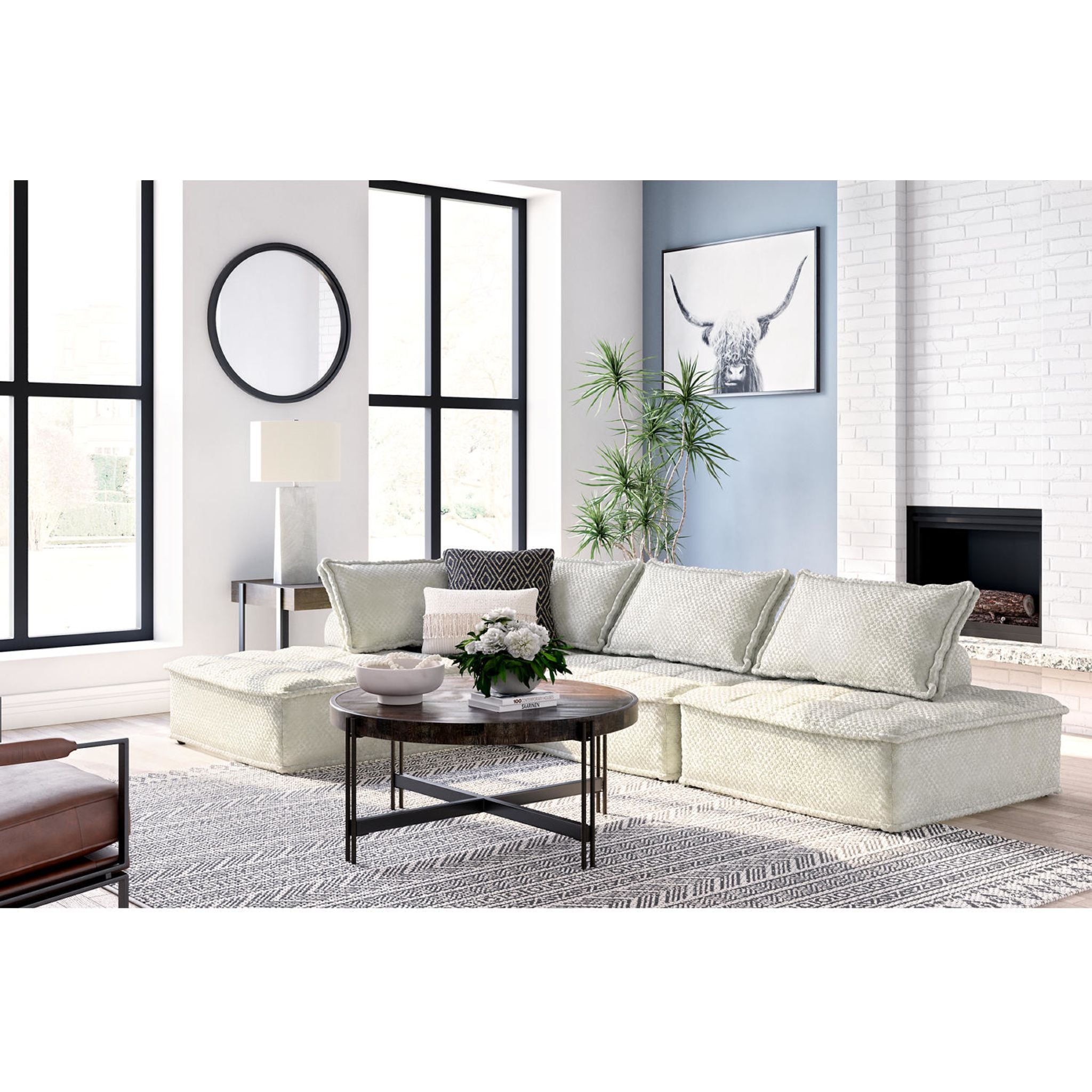 4-Piece Modular Sectional Sofa Set - Modern L-Shaped Couch with Chaise for Living Room, Lounge & Family Room - Comfortable & Stylish Home Furniture