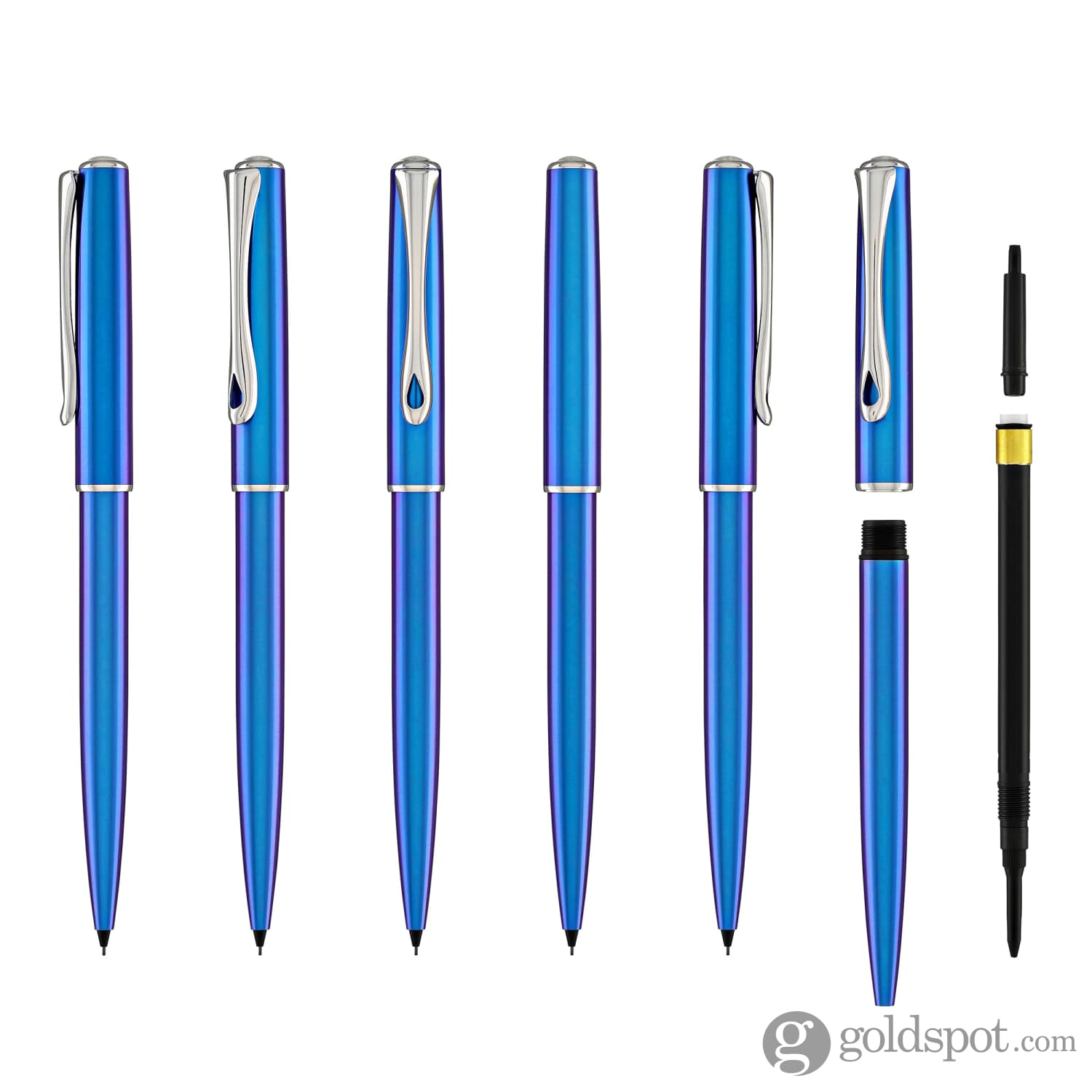 Diplomat Traveller 0.5mm Mechanical Pencil - Funky Blue - Premium Writing Instrument for School, Office & Sketching