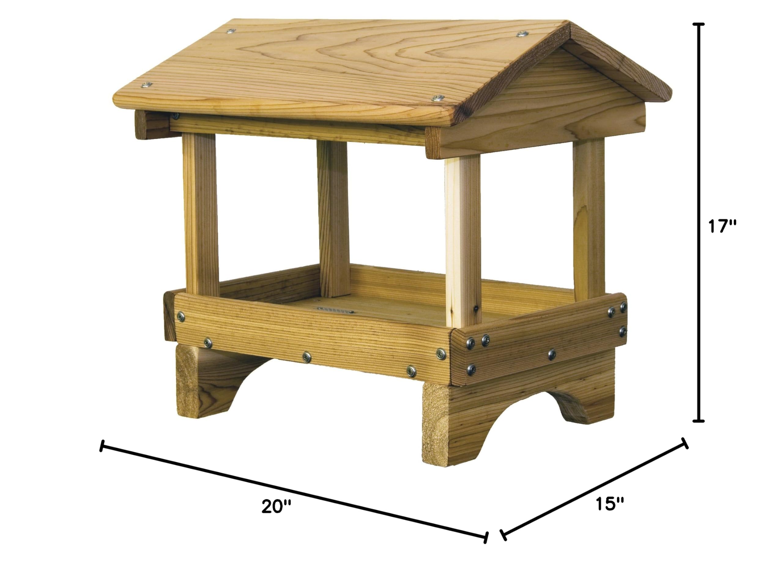 Stovall Products 5F Pavilion Feeder - Durable Bird Feeder for Outdoor Garden, Patio & Backyard - Attracts Wild Birds with Easy-Fill Design