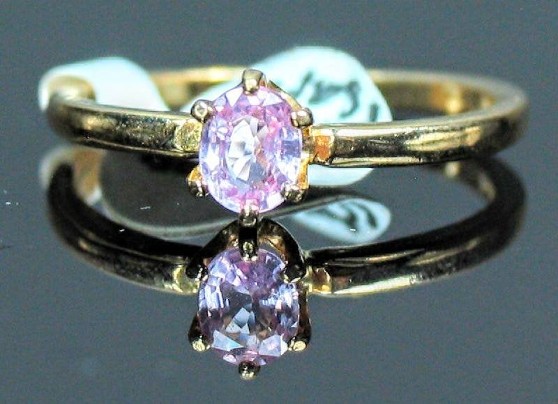 14K Solid Gold Pink Sapphire Solitaire Ring - 5x3mm or 7x5mm Oval Natural Gemstone, VS Clarity, Size 5-8 | Elegant Fine Jewelry for Engagement, Anniversary & Special Occasions