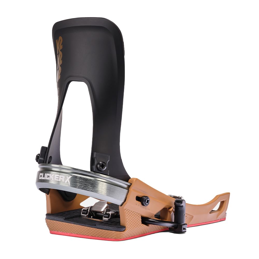 K2 ClickerX HB Men's Step-In Snowboard Bindings - Lightweight & Adjustable for All-Mountain Riding - Perfect for Freestyle & Backcountry Snowboarding