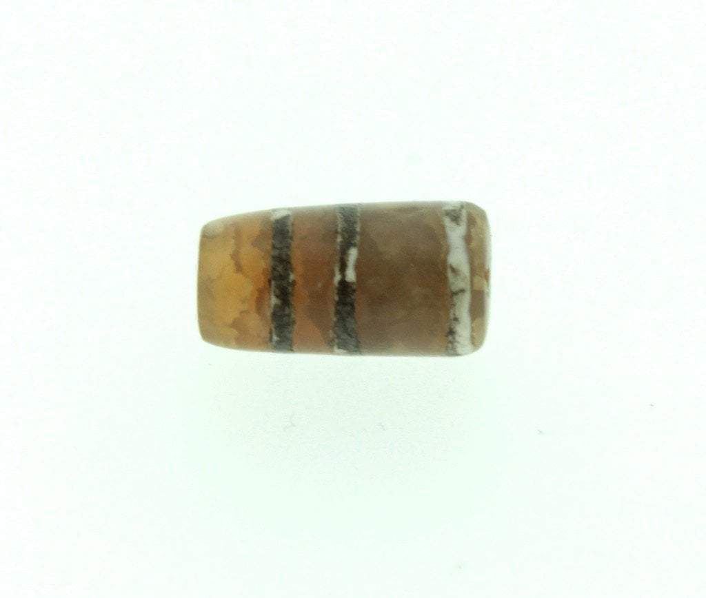 Authentic Ancient Tibetan Dzi Bead - 3 Lines Spiritual Protection Amulet for Meditation, Healing & Good Luck | Buddhist Jewelry & Feng Shui Accessory