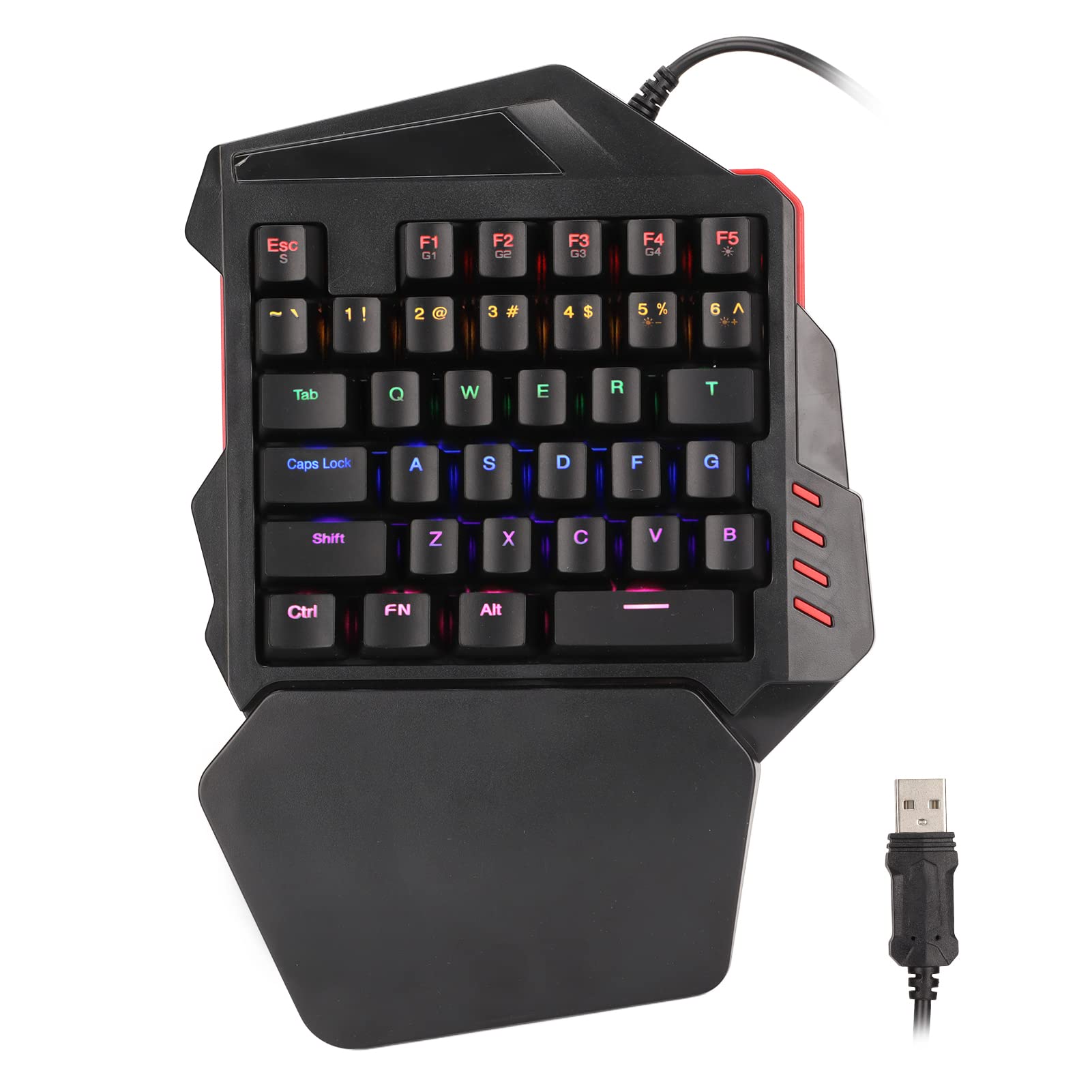 35 Key One-Handed Gaming Mechanical Keyboard - RGB Backlit, Blue Switch, Wired Compact Left-Hand Keyboard with Macro Recording | Perfect for MMO, MOBA & FPS Gaming