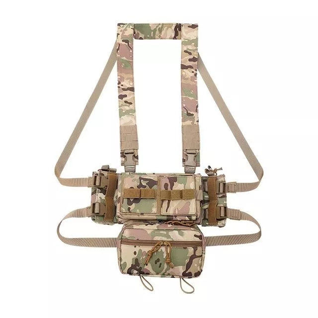 MK3 Modular Micro Fight Chest Rig - Tactical Gear for Airsoft, Hunting & Outdoor Adventures | Adjustable Molle Vest for Military & Survival Use