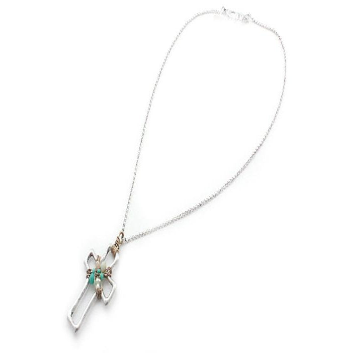 Elegant Cross & Bead Necklace Set in Sterling Silver - Perfect for Church, Weddings, and Everyday Wear
