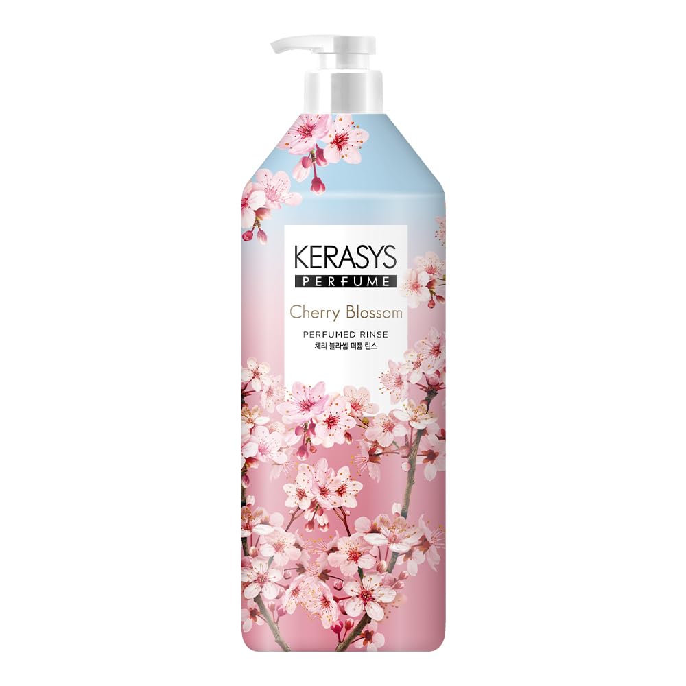 Kerasys Cherry Blossom Perfumed Hair Conditioner - 33.8 fl oz (1L) - Moisturizing & Nourishing for Soft, Shiny Hair - Perfect for Daily Use & Damaged Hair Care