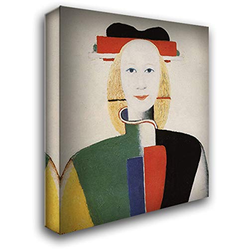 Kazimir Malevich Girl with a Comb in her Hair 20x22 Inch Canvas Wall Art - Cubist Abstract Painting for Living Room, Bedroom & Office Decor
