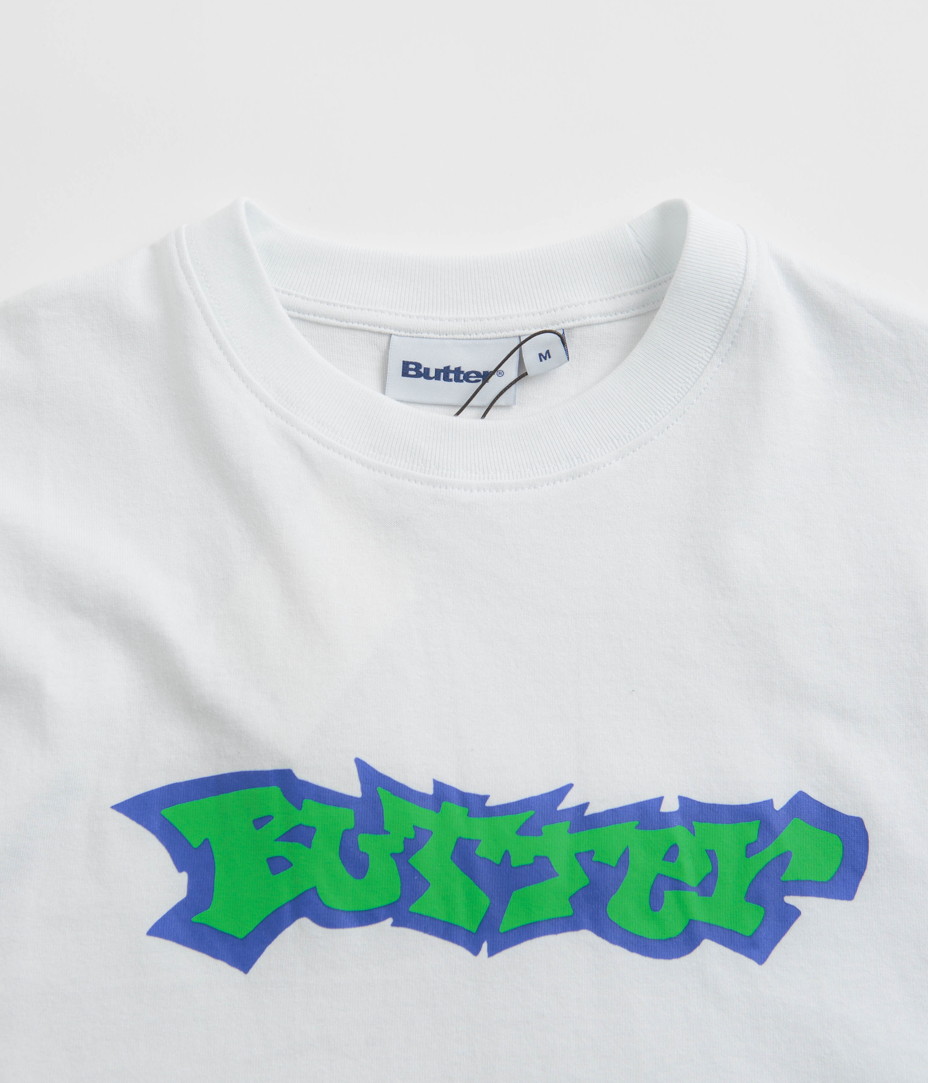 Butter Goods Men's Yard T-Shirt - Soft Cotton Crew Neck Tee - White - Casual Wear for Everyday & Street Style