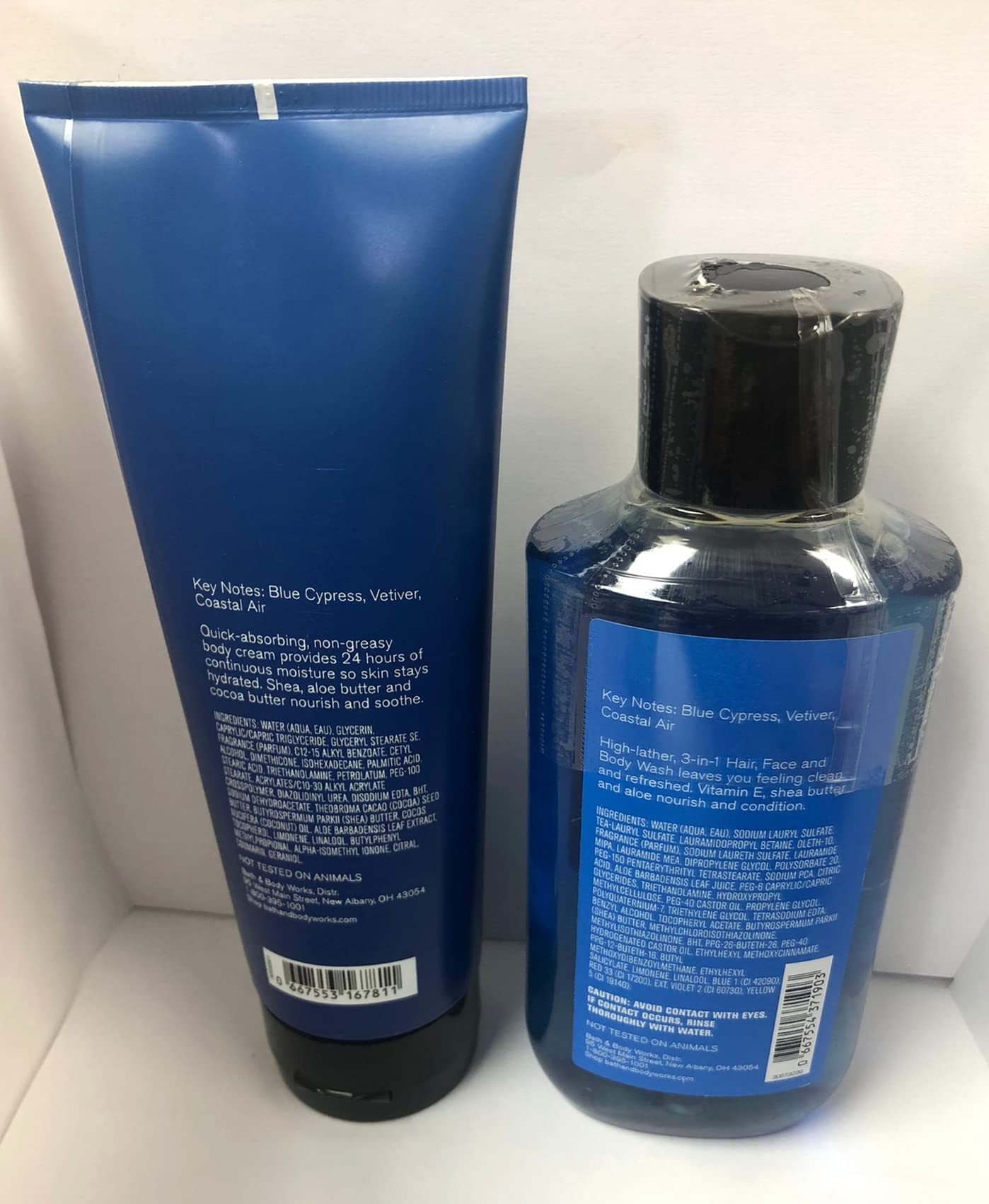 Bath & Body Works Men's Ultra Shea Body Cream & 2-in-1 Hair & Body Wash - Ocean Scent | Hydrating Moisturizer & Cleanser for Men | Gym, Travel & Daily Skincare Routine
