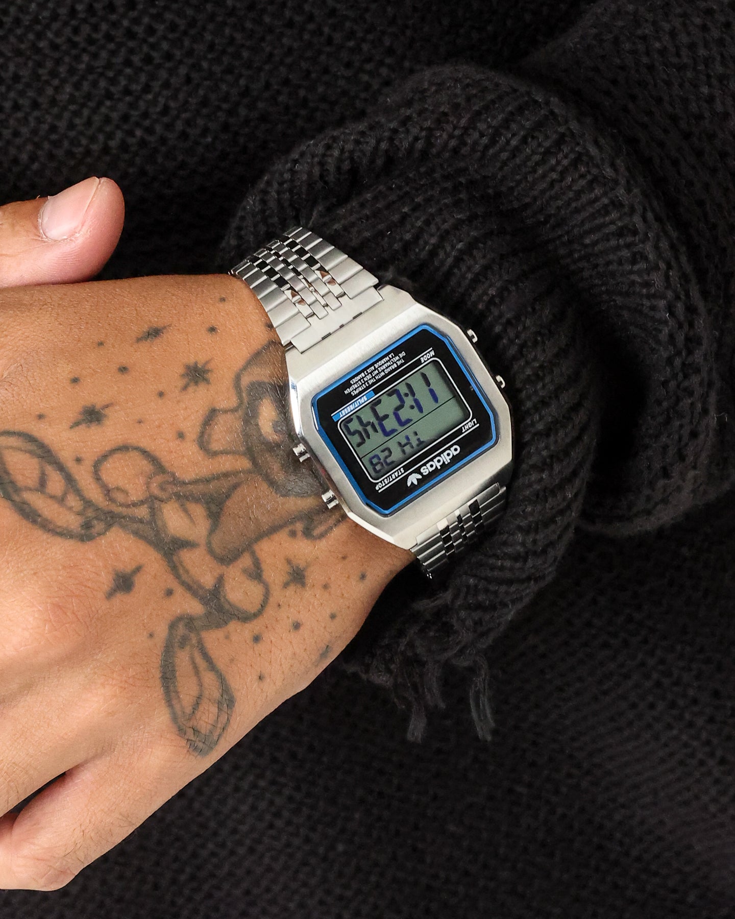 Adidas Digital Two 36MM Silver/Silver Watch - Stylish Unisex Sports Watch for Men & Women - Perfect for Running, Gym Workouts & Everyday Wear
