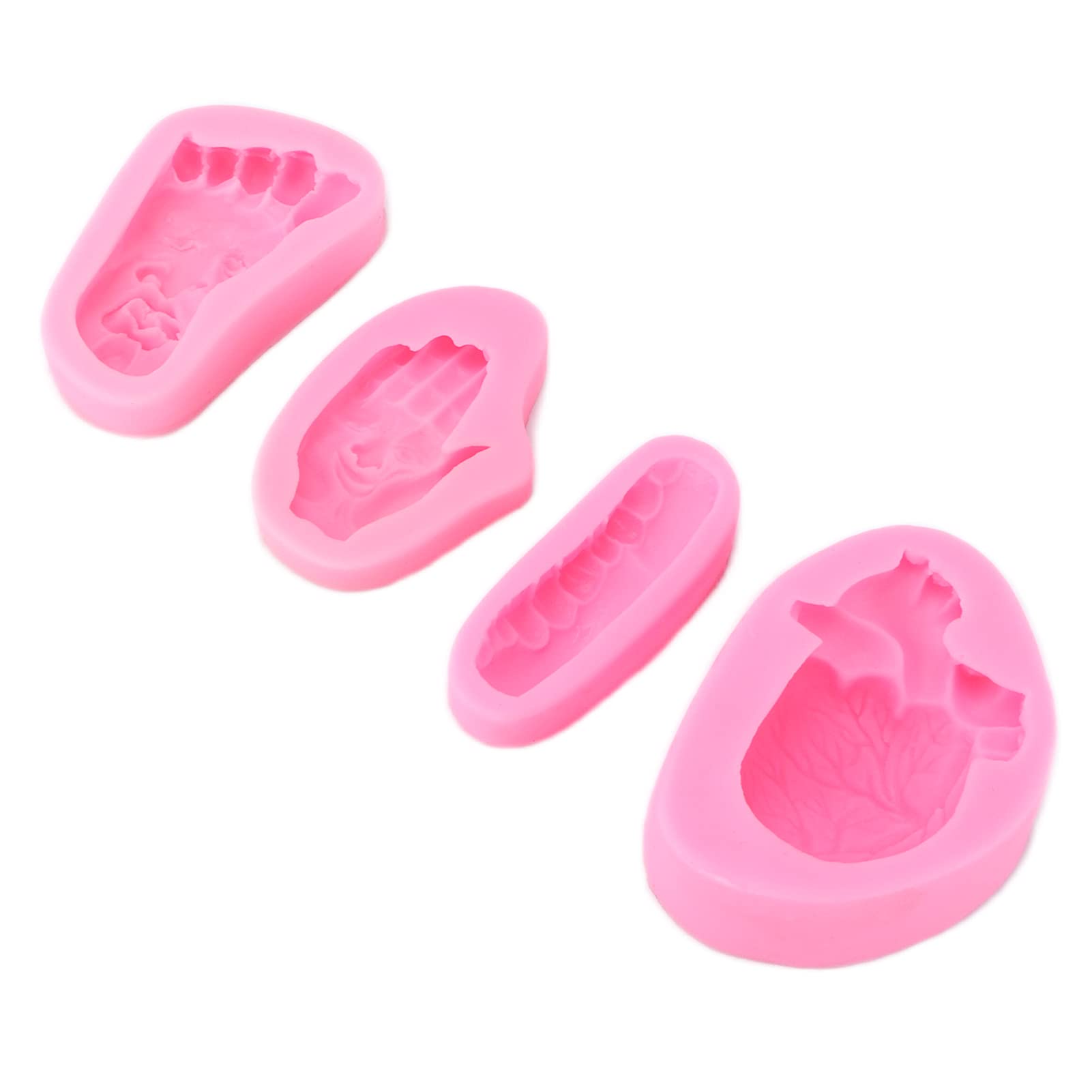 Premium Silicone Baking Molds Set of 4 - Chocolate Candy Molds for Halloween, Cupcakes, DIY Desserts - Non-Stick, Flexible & Reusable for Home Baking & Party Treats