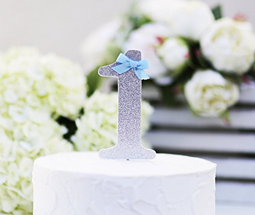 Personalized Glitter Number 1 Cake Topper for Baby's 1st Birthday - Crown-Shaped Cake Decorations for Birthday Parties, Baby Showers & Special Celebrations