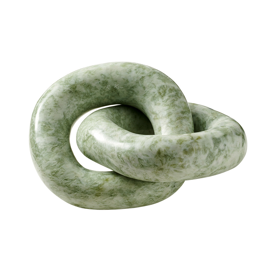 Premium Nephrite Jade Double Ring Link Bracelet - Elegant Handmade Jewelry for Women, Gift for Her - Perfect for Weddings, Parties & Special Occasions