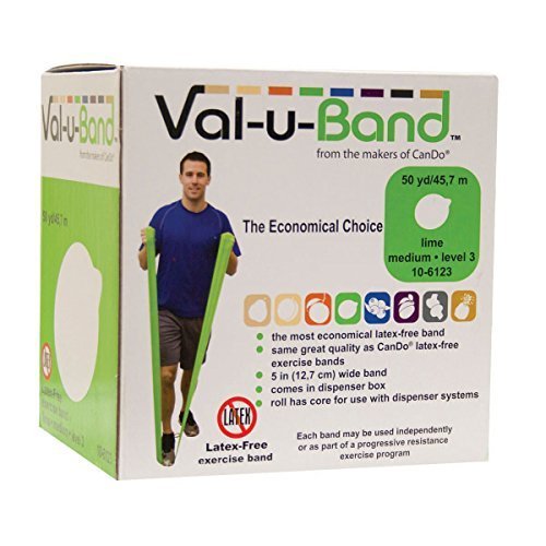 Val-U-Band Latex Free Resistance Bands for Workout & Fitness - Lime Green Exercise Bands for Home Gym, Physical Therapy & Yoga - Stretch Bands for Strength Training & Rehabilitation
