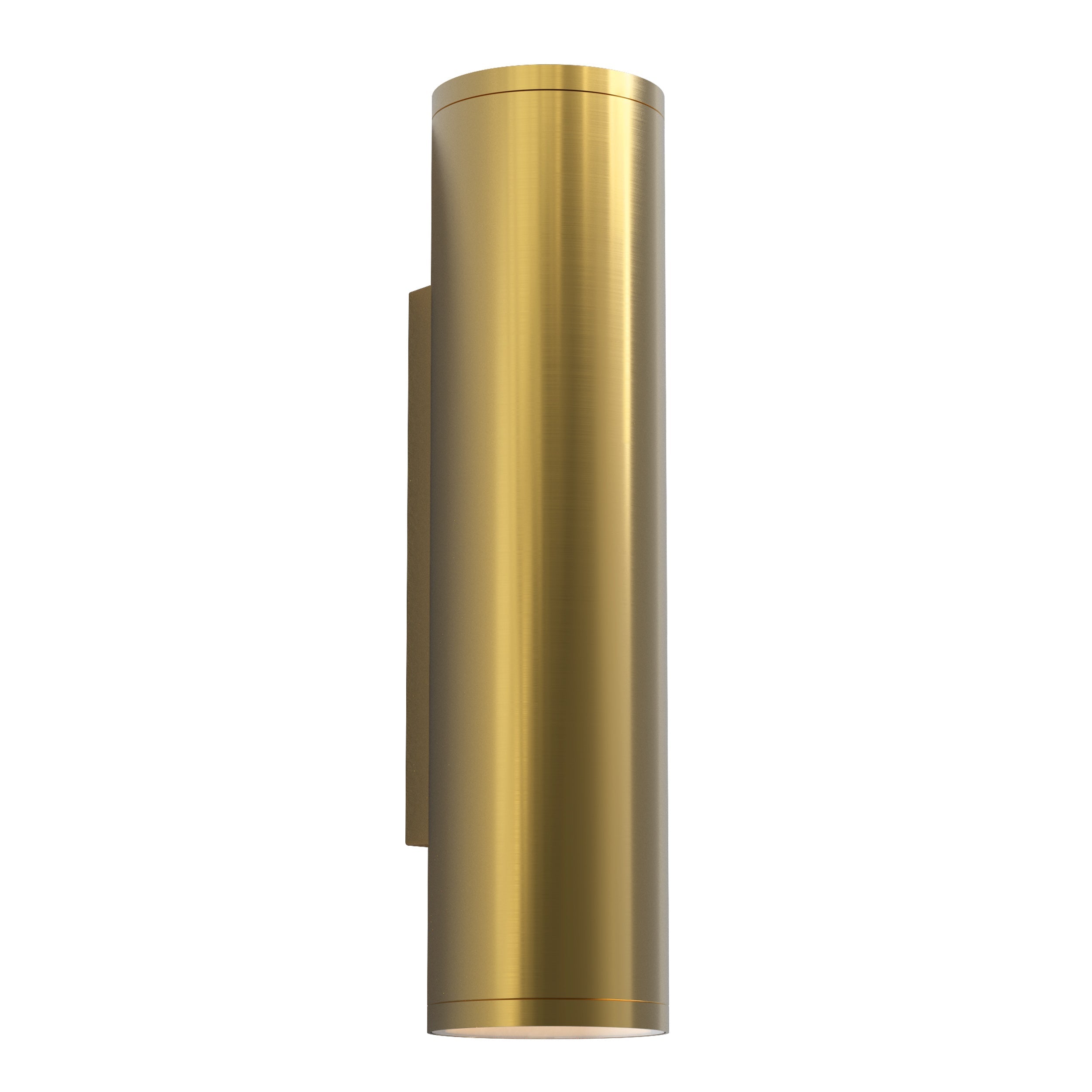 Ava 1/2Lt Coastal Wall Light - Brushed Stainless Steel/PVD Brushed Brass GU10 IP44 - Perfect for Beach House, Patio & Outdoor Lighting