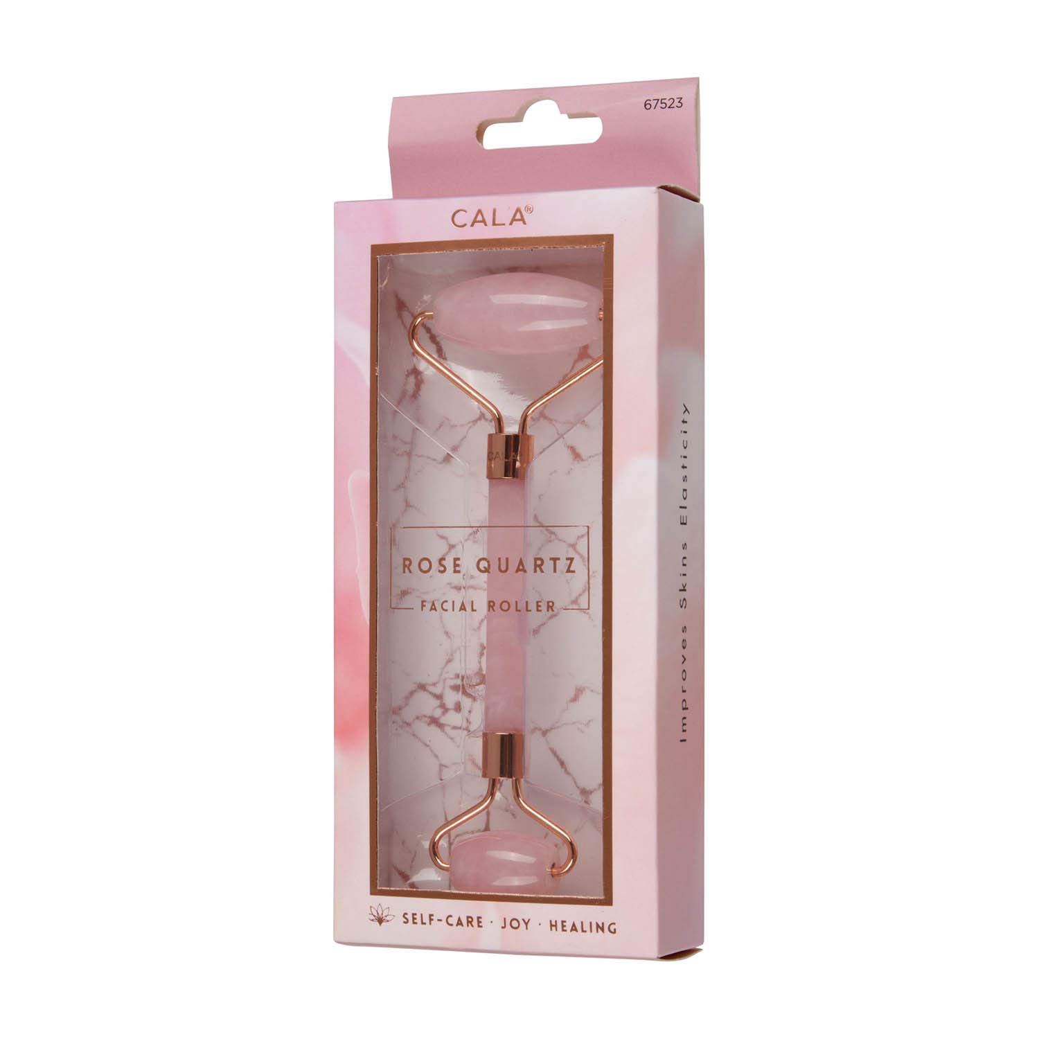 Rose Gold Facial Roller with Rose Quartz Stone - Anti-Aging & Skin Tightening Massage Tool for Face & Neck - Perfect for Skincare Routine & Relaxation