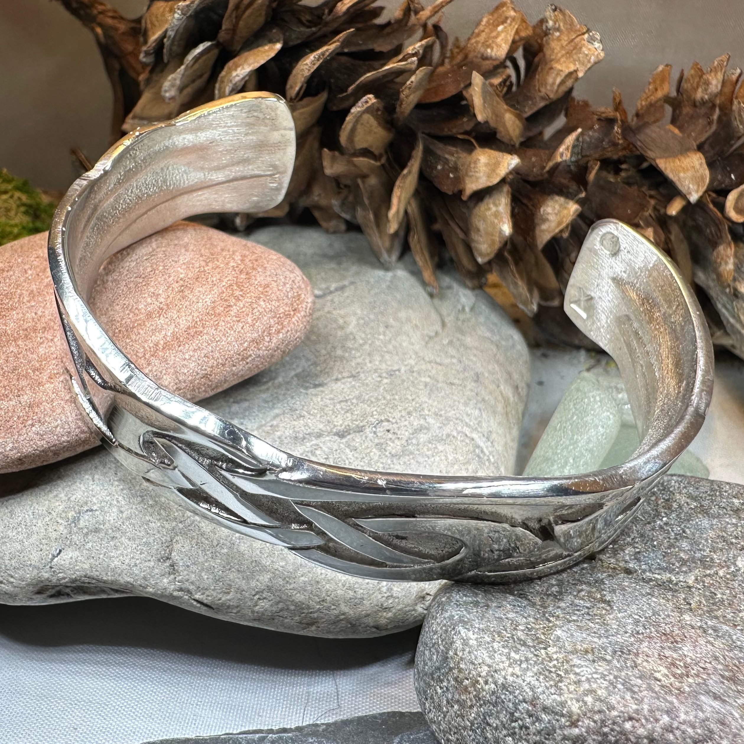 Celtic Pewter Cuff Bracelet for Women - Handcrafted Irish Knot Design - Perfect for Weddings, Parties & Everyday Wear