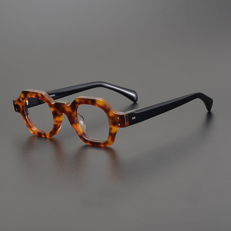 Soren Acetate Geometric Eyeglass Frames - Lightweight & Stylish Unisex Glasses for Reading, Work, and Fashion Accessories