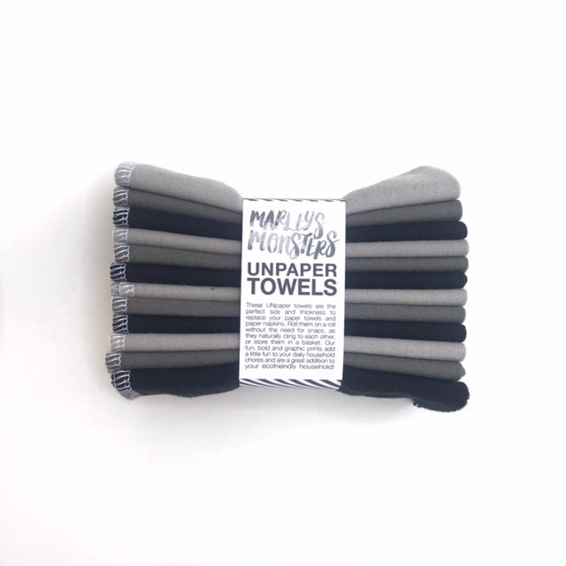 Marley's Monsters Reusable UNpaper Towels - Eco-Friendly, Washable & Sustainable Kitchen Towels for Cleaning, Spills & Everyday Use