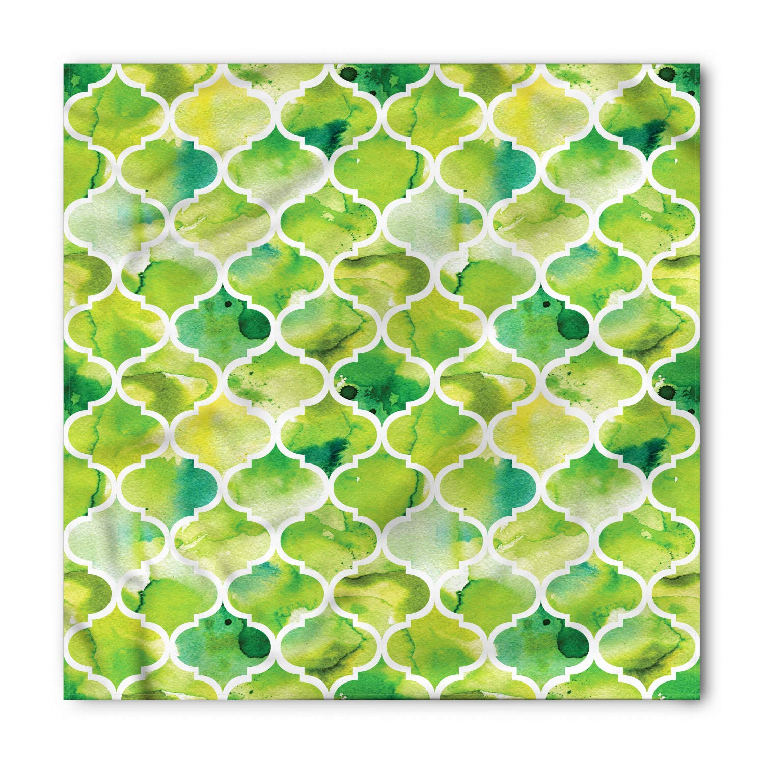 Ambesonne Watercolor Bandana - Moroccan Trellis Design Unisex Head Scarf & Neck Tie for Outdoor Activities, Music Festivals & Fashion Accessories