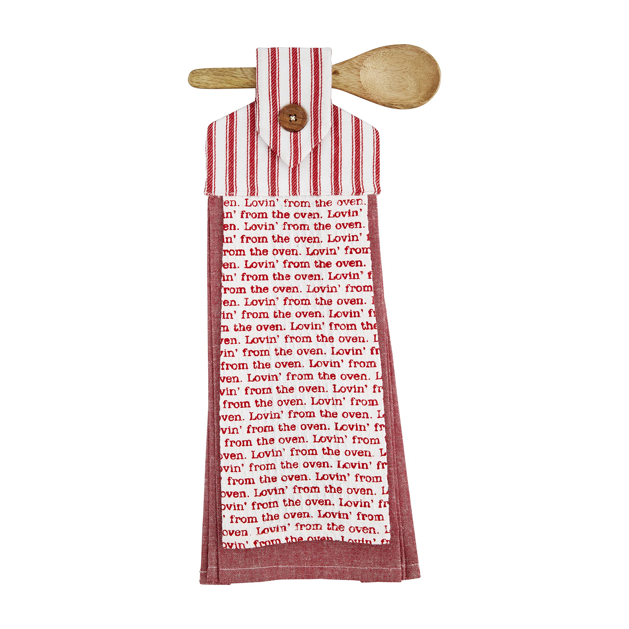 Premium Christmas Holiday Towel & Wooden Spoon Gift Set - 19