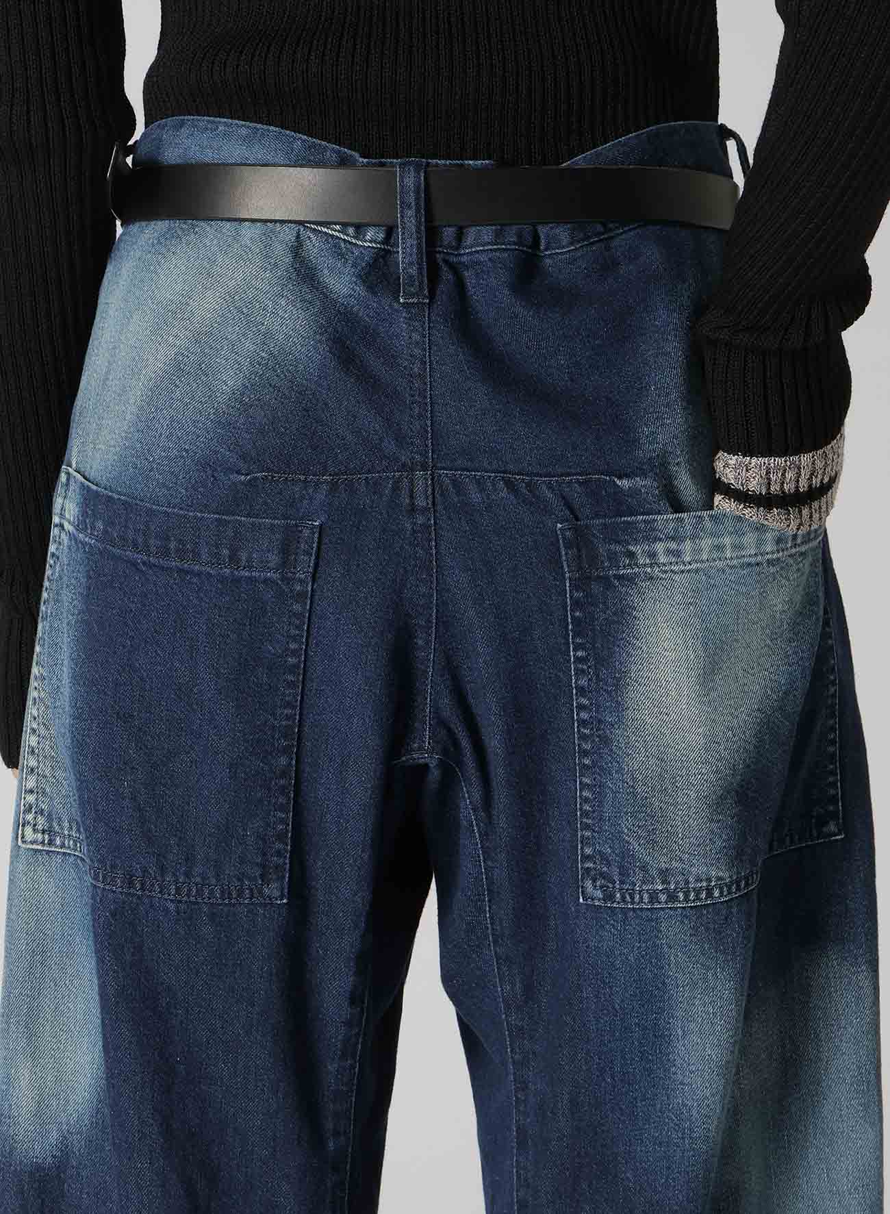Spotted Denim Gusset Wide Leg Pants for Women - Comfortable Stretch High Waist Trousers for Casual Outfits, Workwear & Street Style Fashion