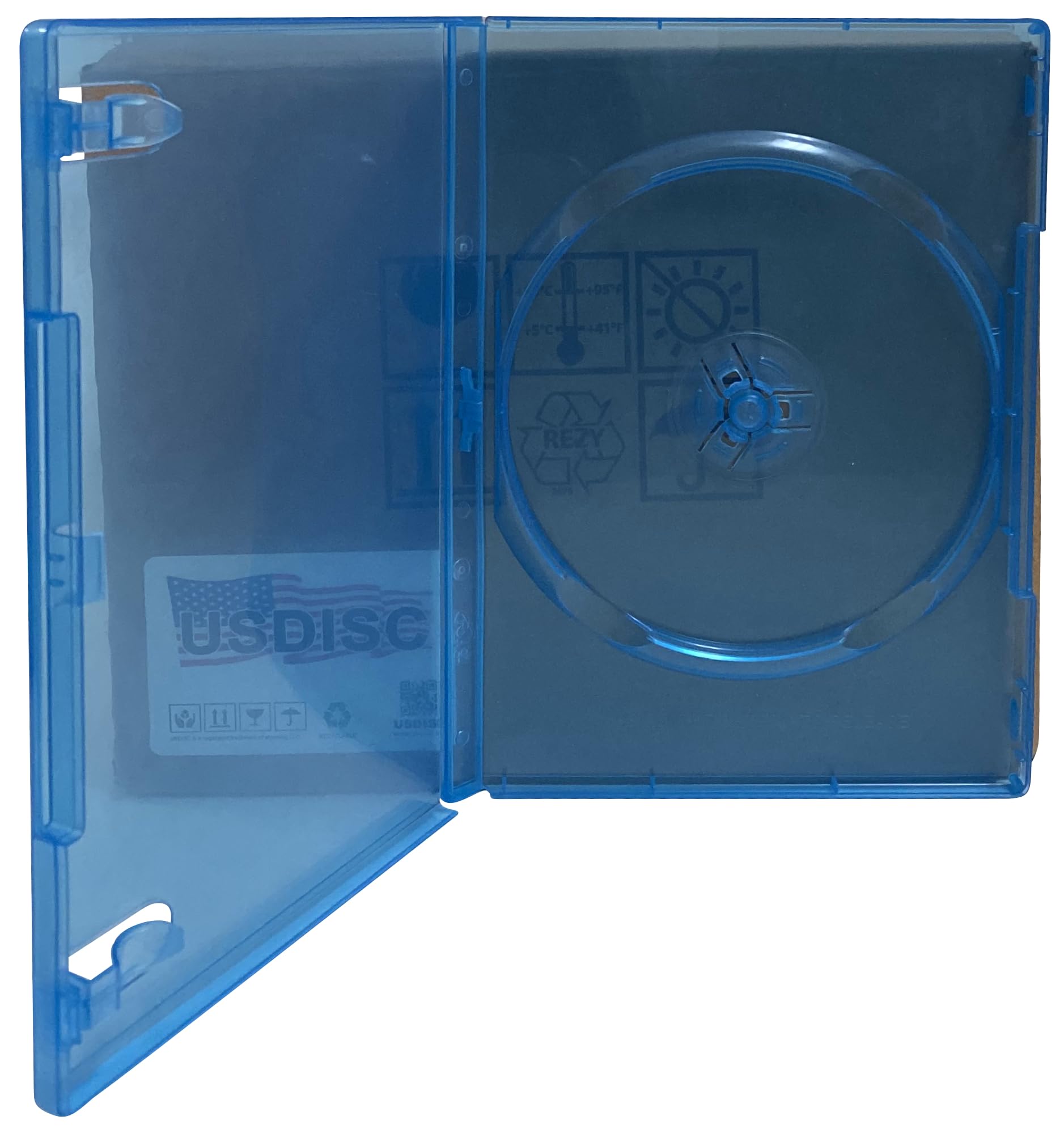 Premium Clear Blue 14mm Standard DVD Cases - Single Disc Storage, Pack of 200 - Perfect for Movie Collections, Music Albums & Data Backup