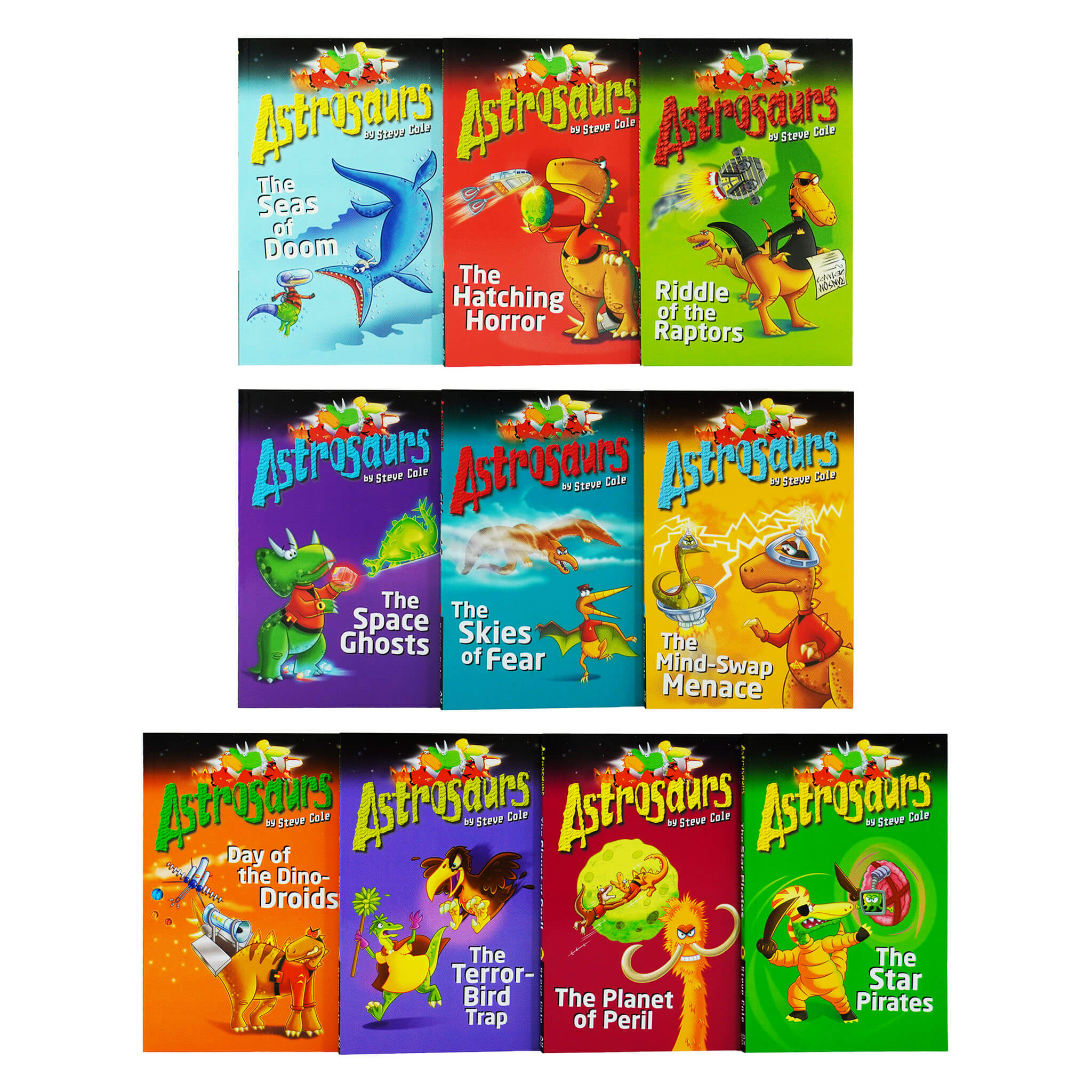 Astrosaurs Series Collection - 10 Books Set by Steve Cole | Science Fiction Adventure for Kids Ages 7+ | Paperback | Perfect for Bedtime Reading & Classroom Libraries