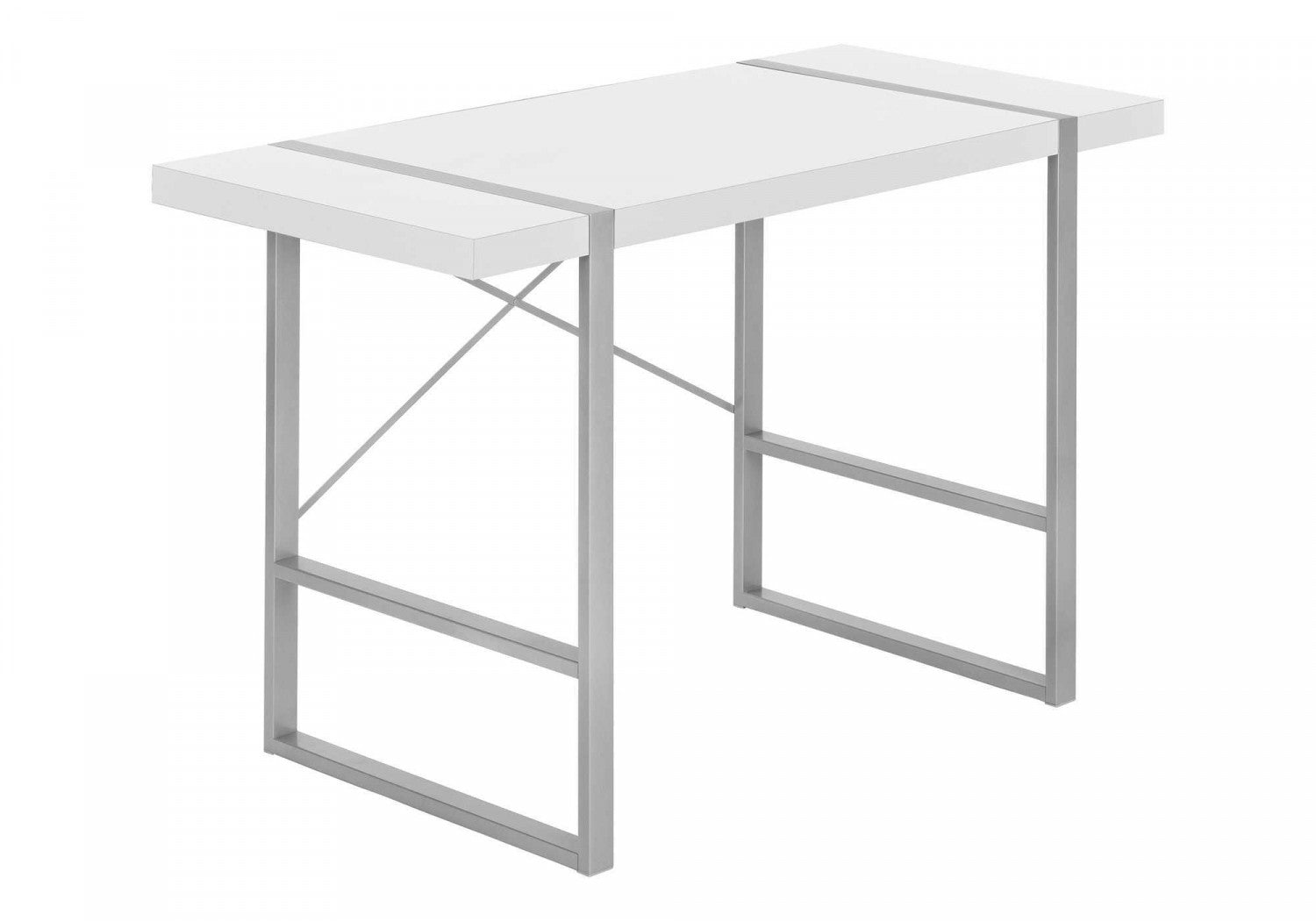 White Dray Desk - Modern Home Office Desk for Remote Work & Study | Ergonomic Design for Small Spaces & Apartments