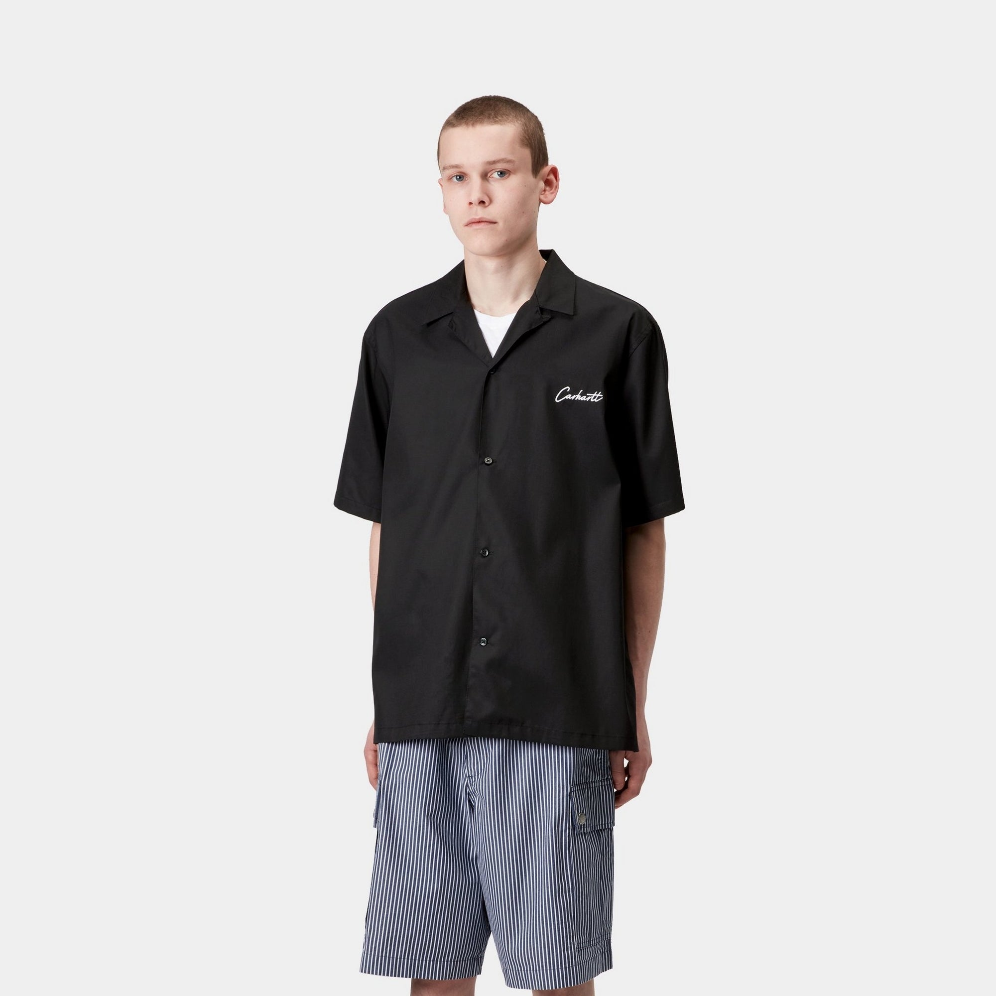 Delray Shirt for Men - Classic Black & White Cotton Button-Down Shirt | Perfect for Business Casual, Office Wear & Everyday Outfits