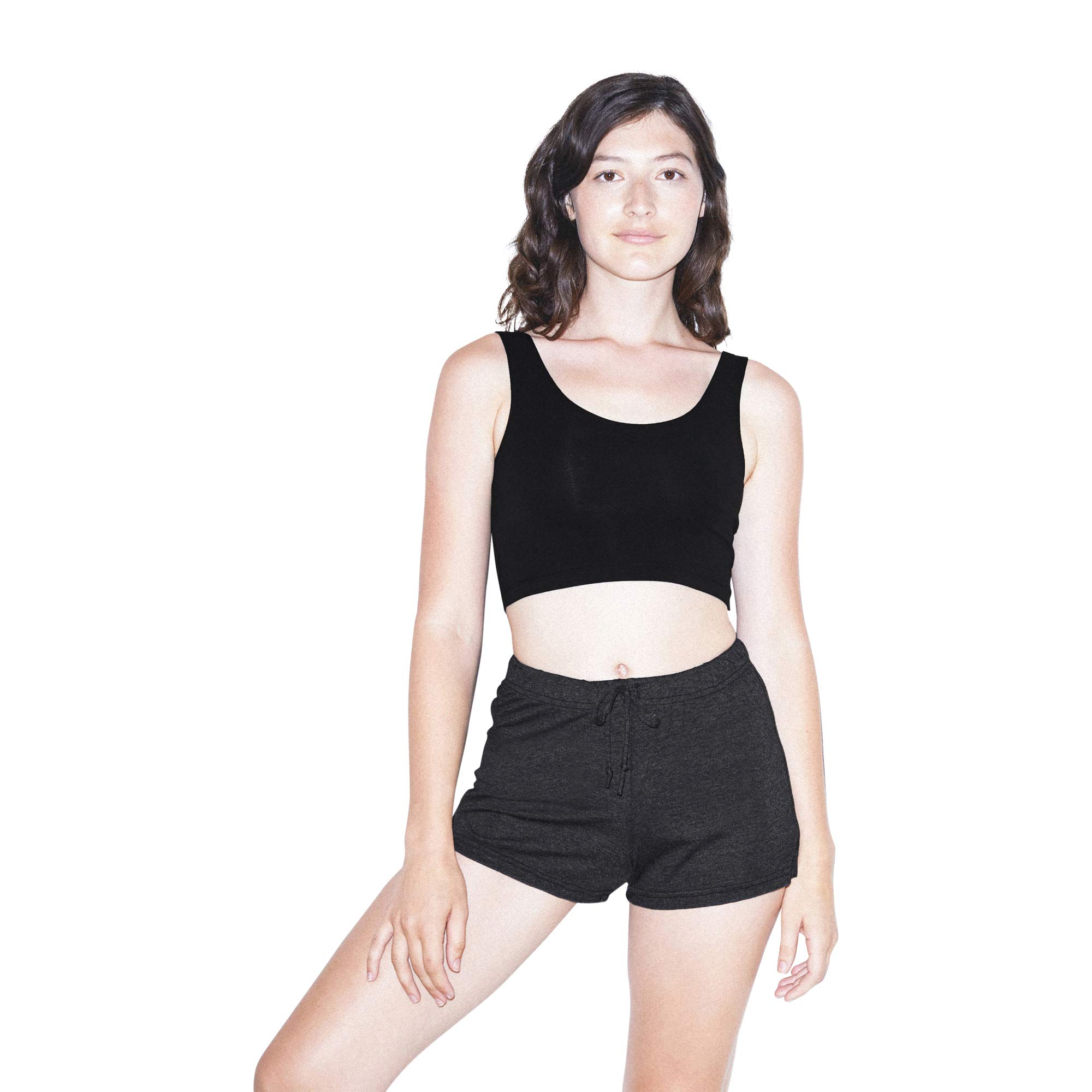American Apparel Women's Tri-Blend Jersey Running Shorts - Lightweight Comfort for Yoga, Gym & Outdoor Activities