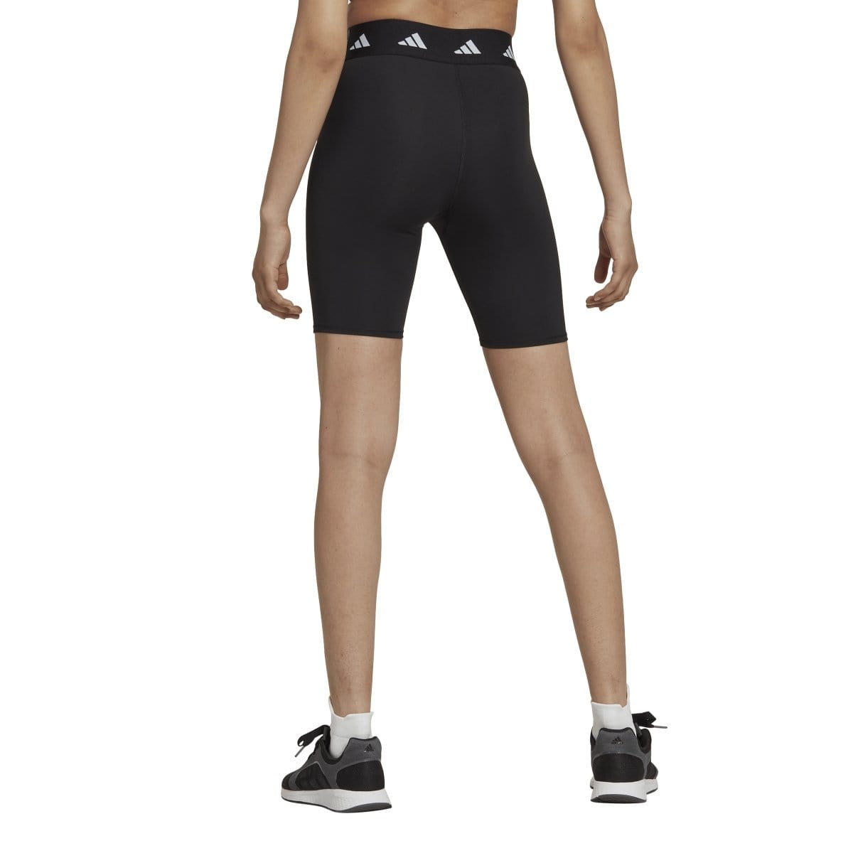 Adidas Women's TechFit Black Bike Short Tights - High-Performance Workout & Cycling Leggings for Running, Gym, and Yoga