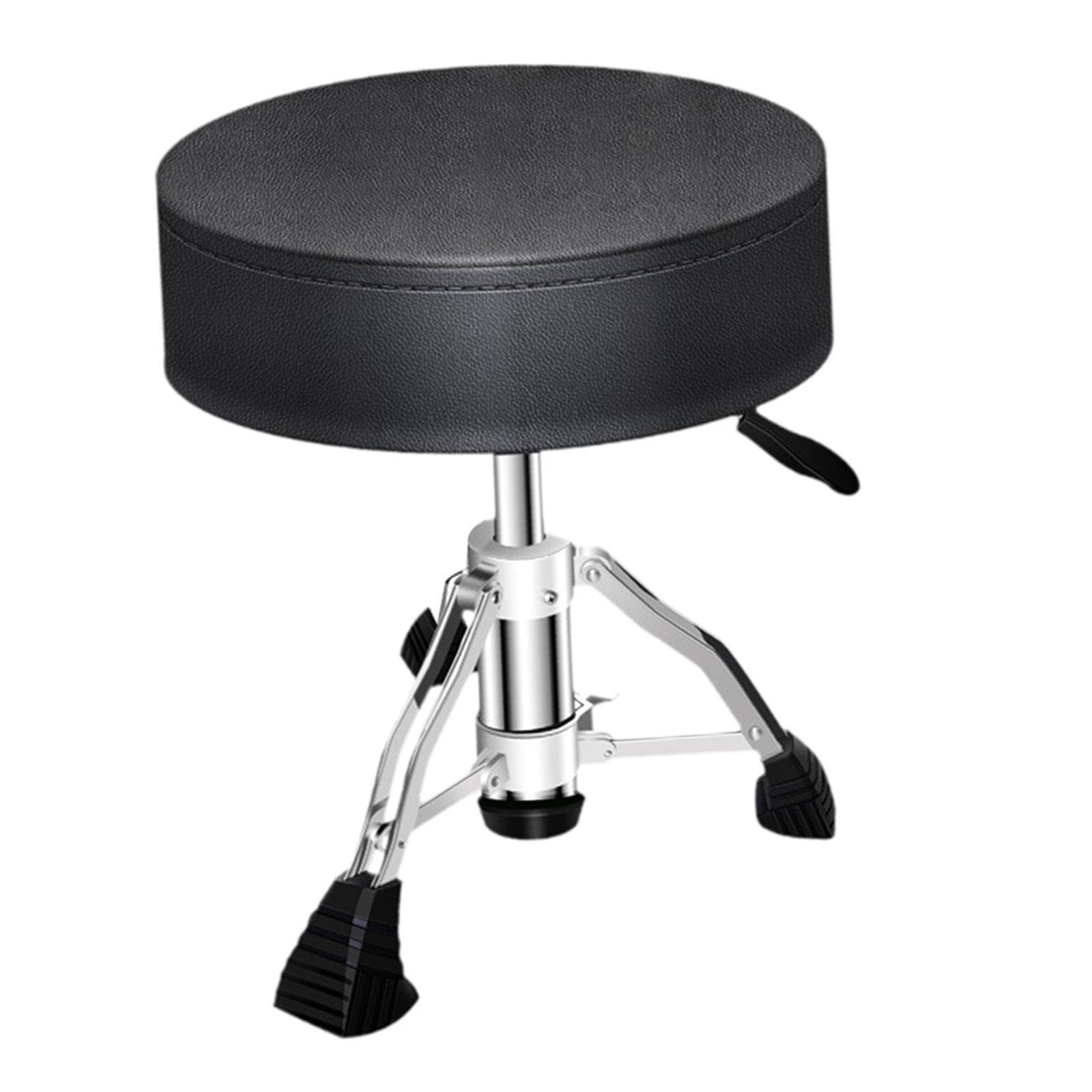 Premium Padded Drum Throne Stool - Adjustable Height, Portable & Durable Piano Bench for Kids & Adults - Perfect for Drum Kits, Music Practice, Home Studios & Live Performances