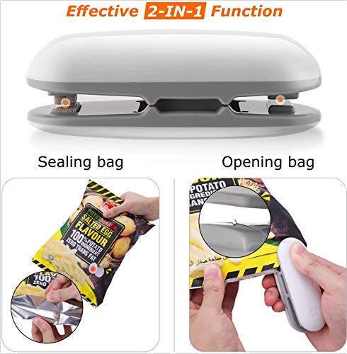 Portable Heat Vacuum Mini Bag Sealer and Cutter for Plastic Bags - Compact Food Storage Solution for Kitchen, Travel & Camping