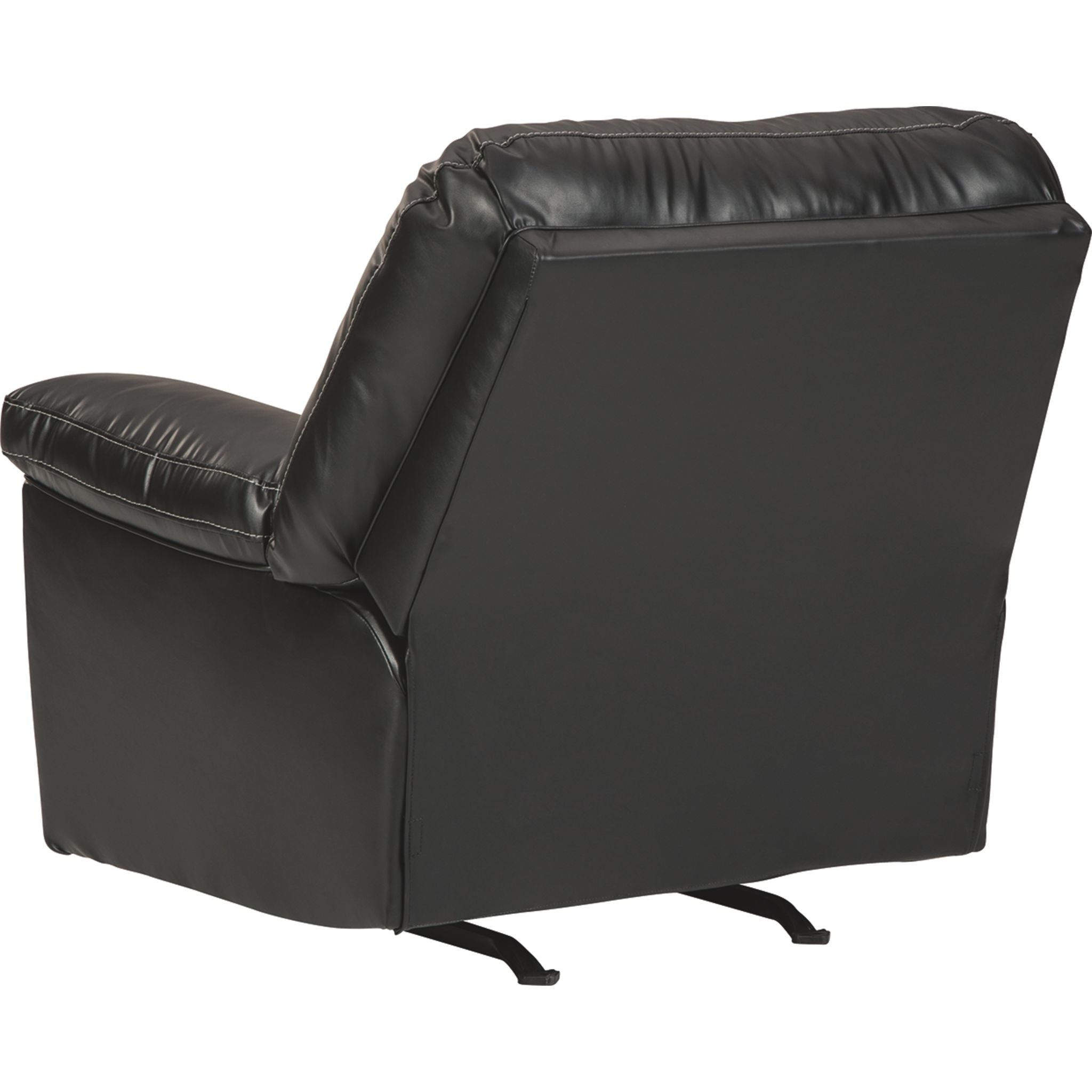 Brazoria Rocker Recliner Chair - Black Leather Power Lift Reclining Chair for Living Room, Elderly & Home Theater - Comfortable Massage Recliner with USB Charging & Cup Holders